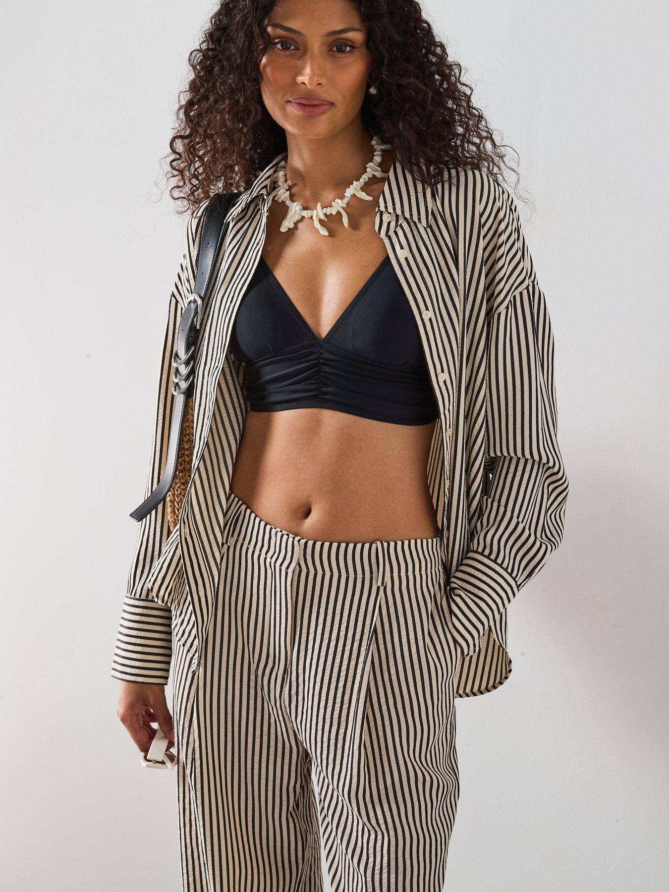 mango-striped-textured-shirt-creamoutfit