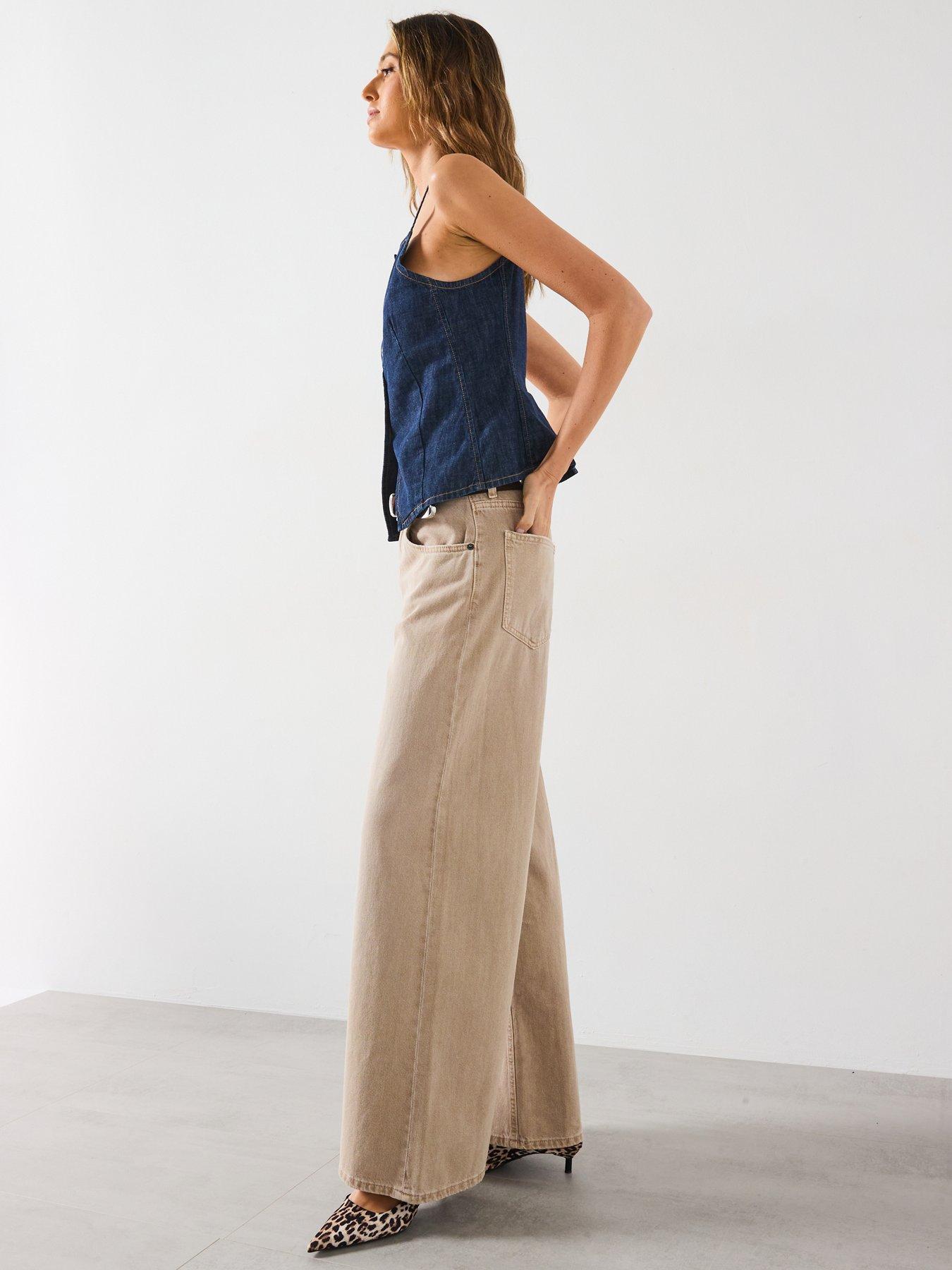 mango-buttoned-denim-top-bluedetail
