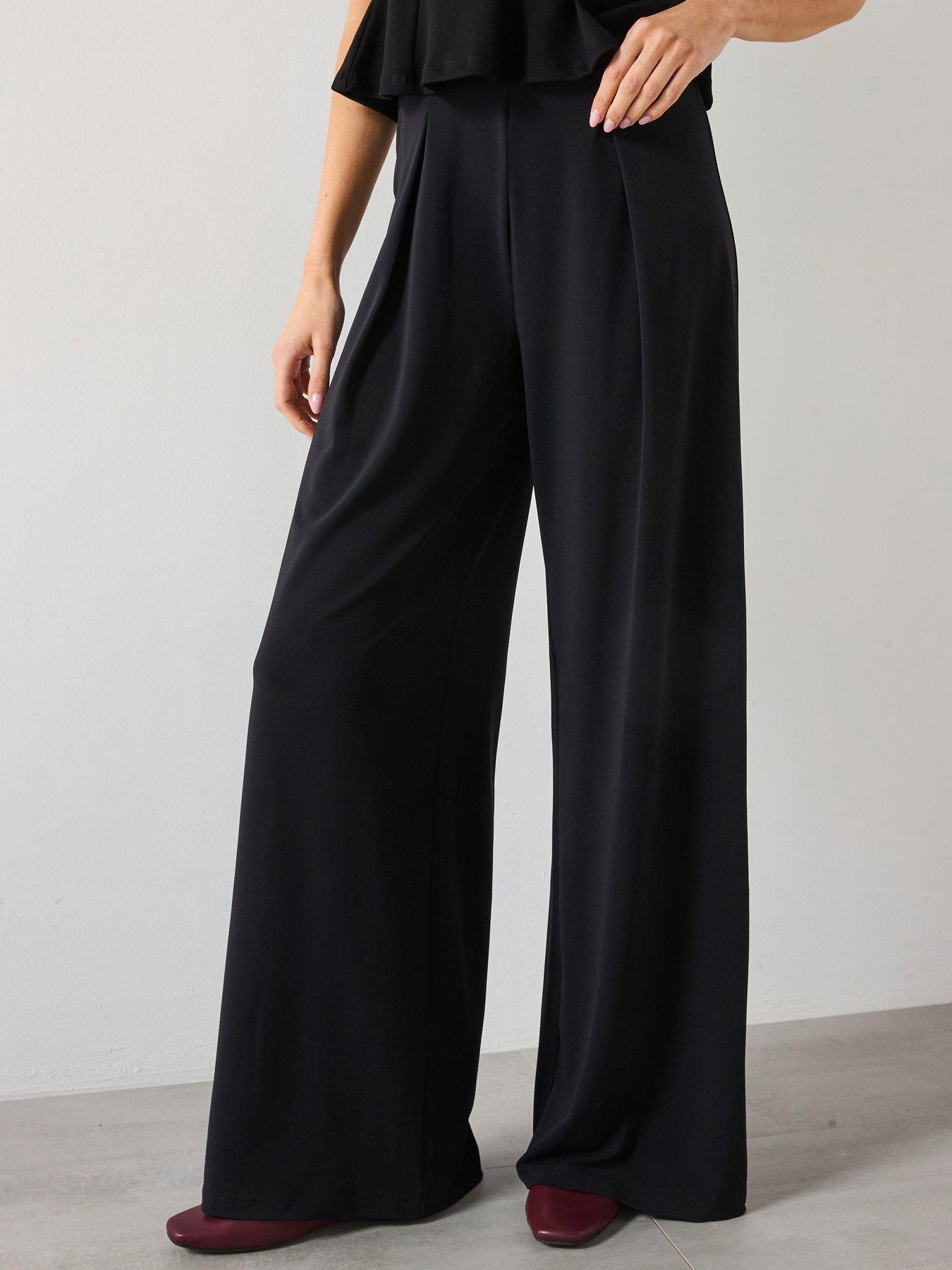 Image 1 of 6 of Mango Leo Trousers - Black