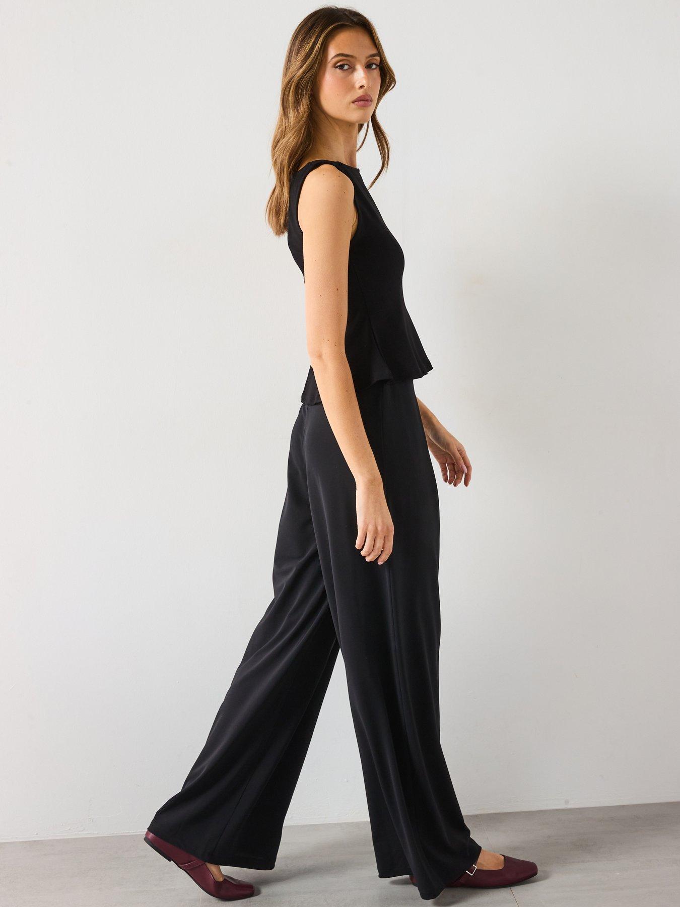 Image 4 of 6 of Mango Leo Trousers - Black