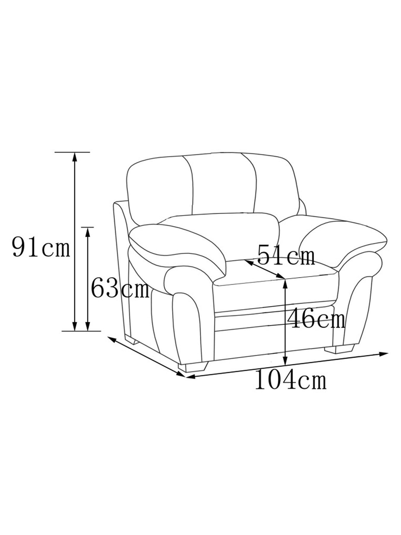 Image 7 of 7 of Very Home Wilmslow Leather Armchair