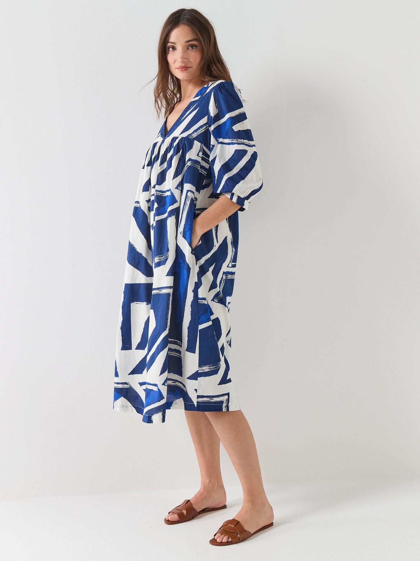 Image 3 of 4 of Seasalt Cornwall Earth Colours Dress - Blue