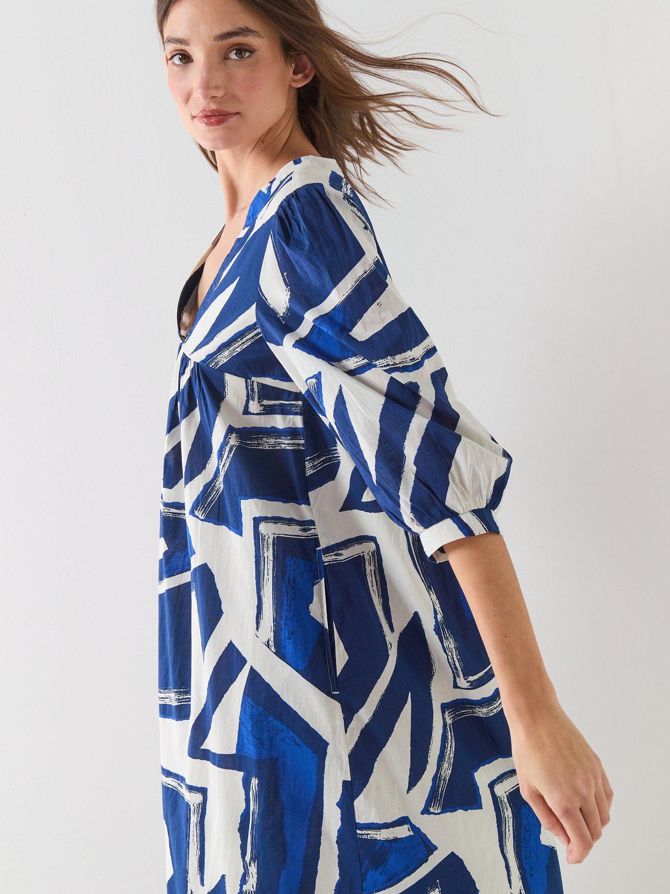 Image 4 of 4 of Seasalt Cornwall Earth Colours Dress - Blue