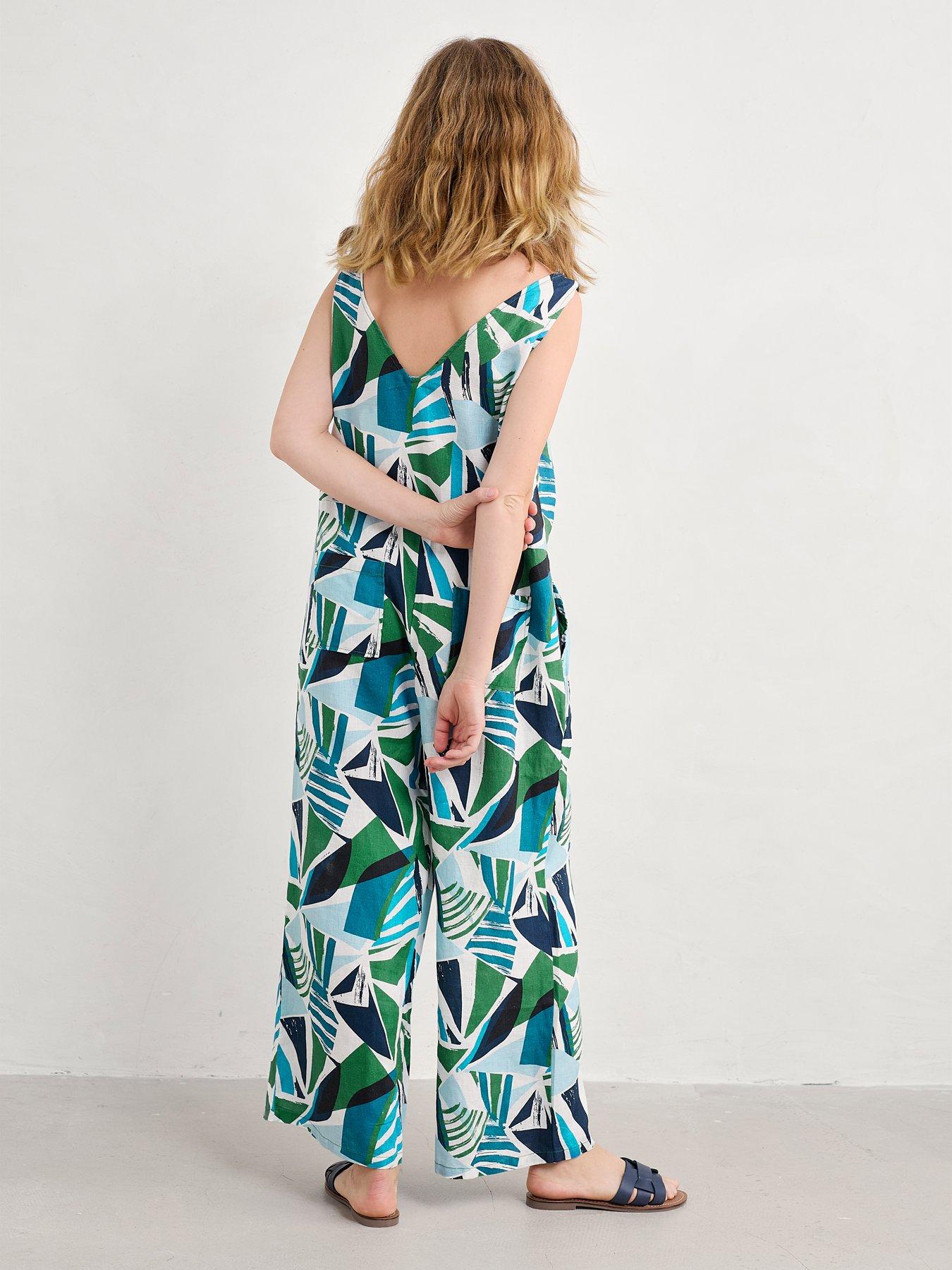 Image 2 of 5 of Seasalt Cornwall Salt Air Jumpsuit - Green