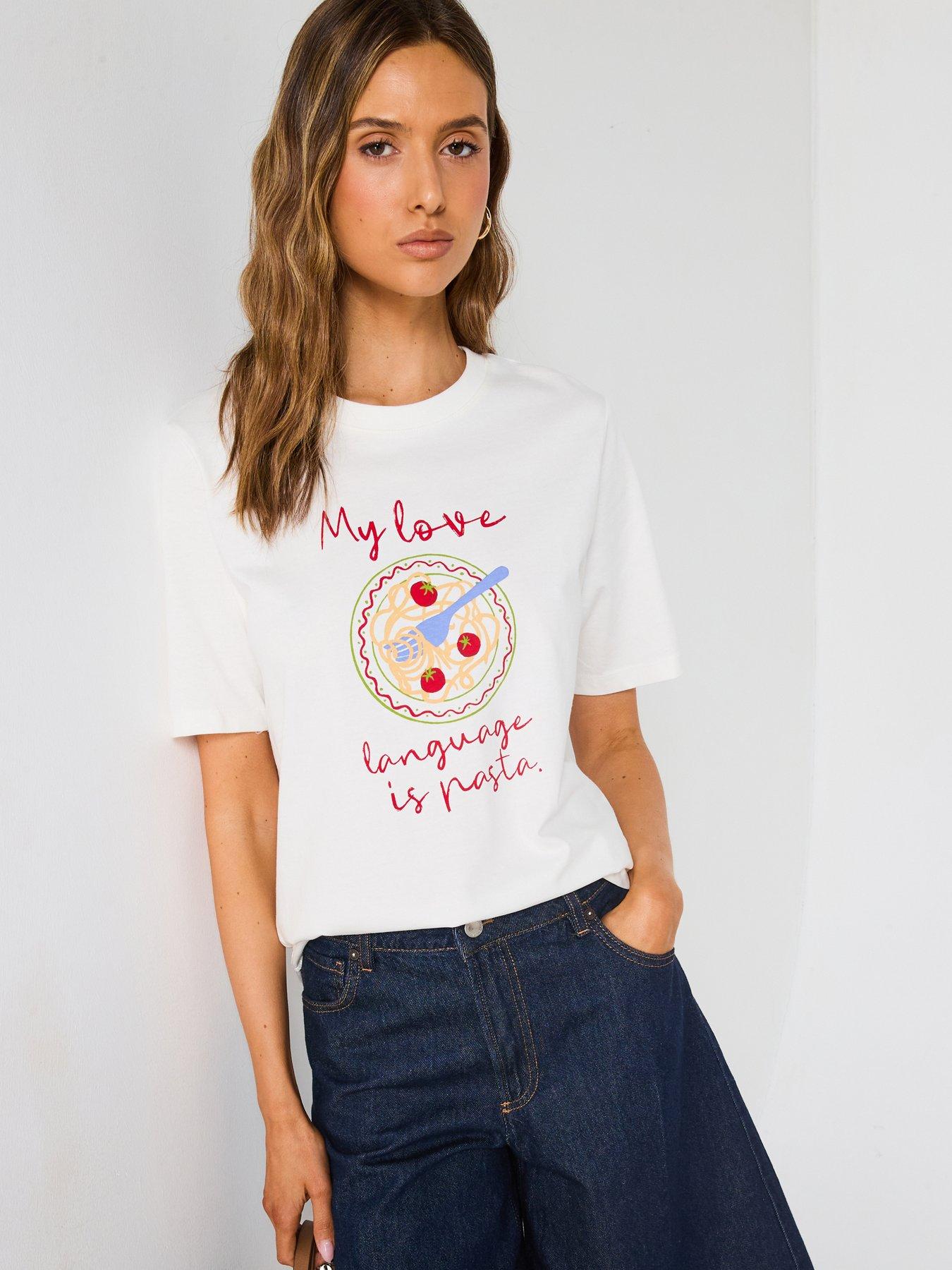 Image of Mango Short-Sleeved Printed T-Shirt - Light Yellow