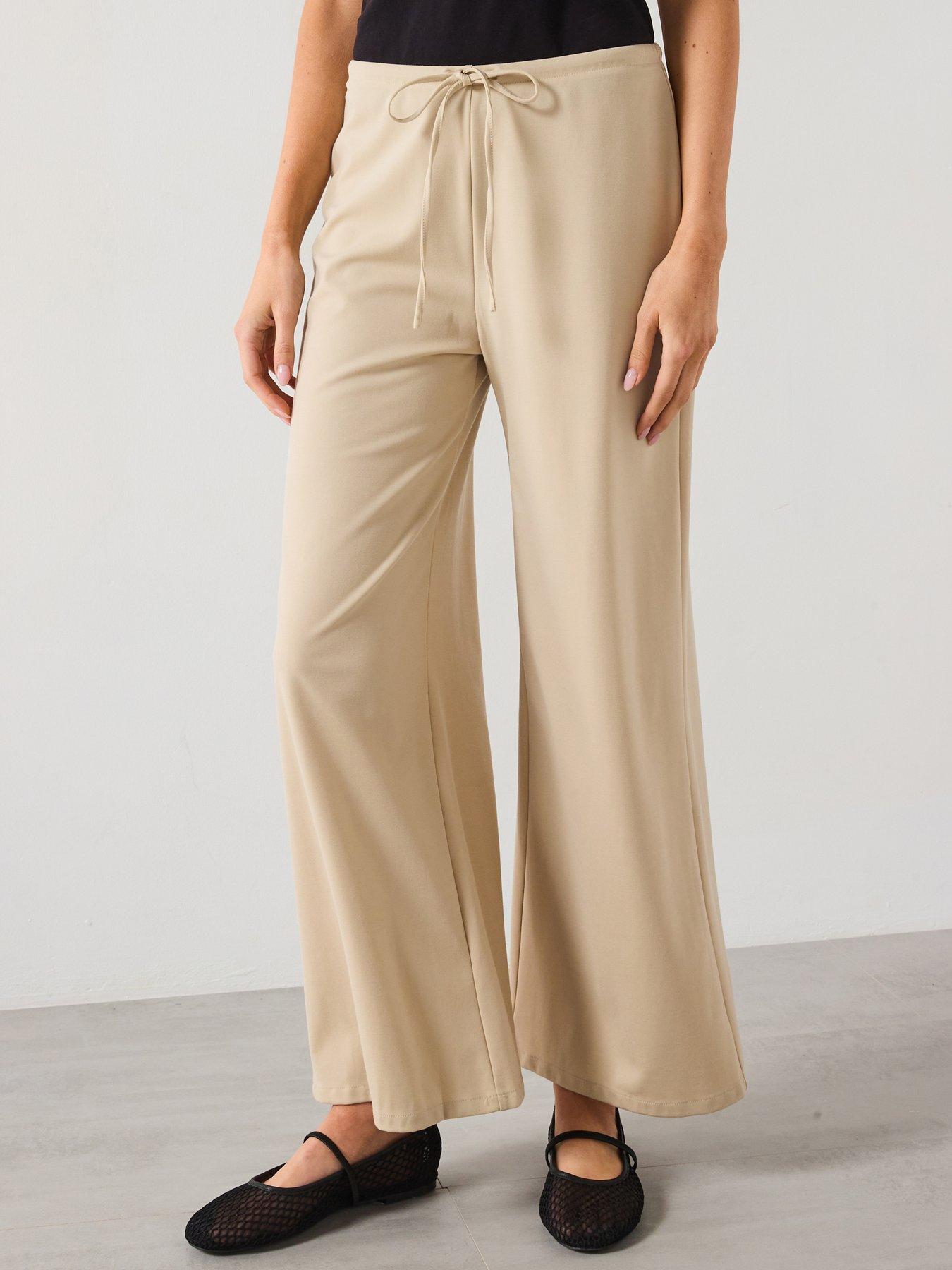 Image 1 of 6 of Mango Candela Trousers - Beige