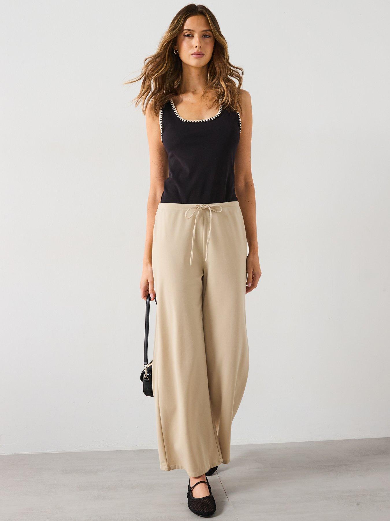 Image 6 of 6 of Mango Candela Trousers - Beige
