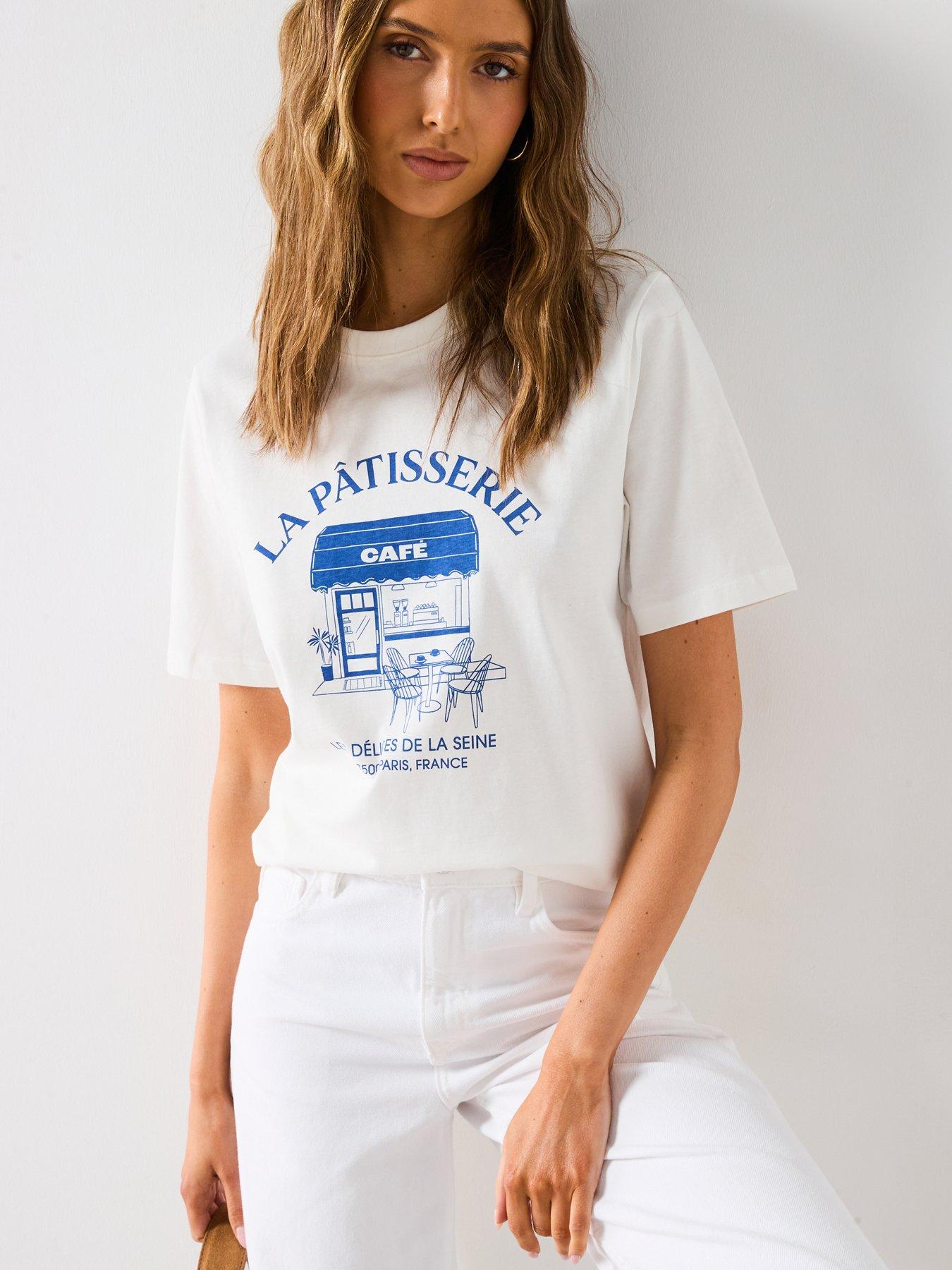 Image 4 of 6 of Mango Short-Sleeved Printed T-Shirt - Blue