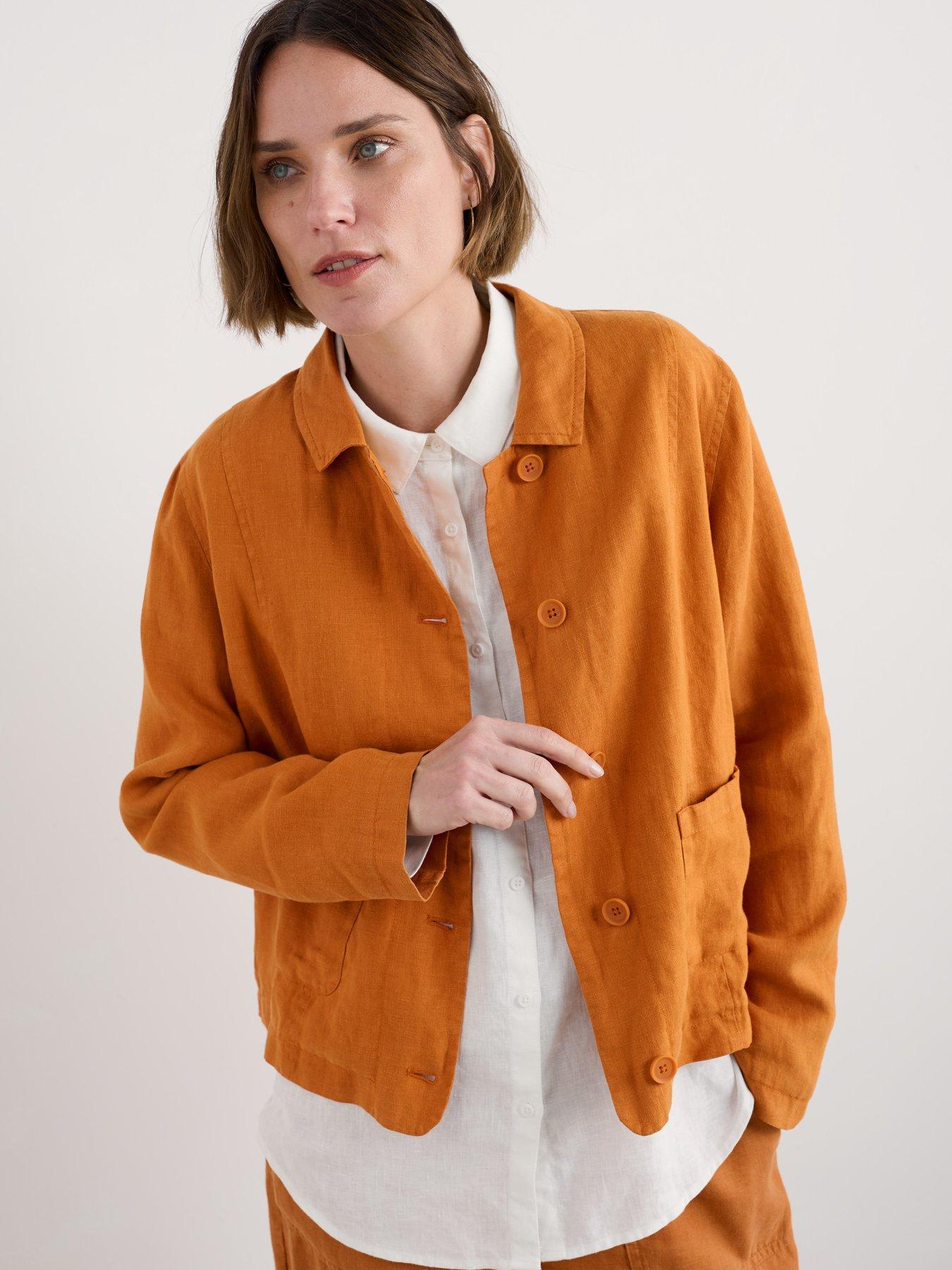 Image 1 of 4 of Seasalt Cornwall Arame Jacket - Orange