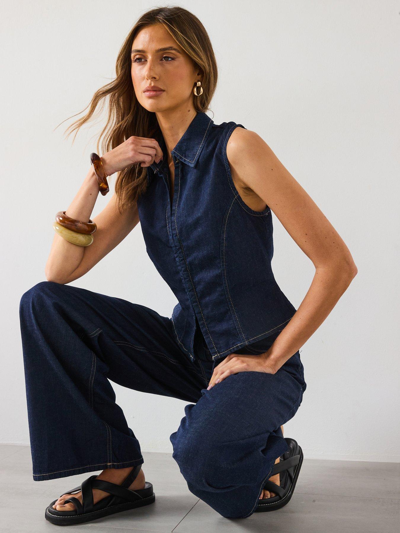 mango-wideleg-denim-trousers-with-belt-blueoutfit