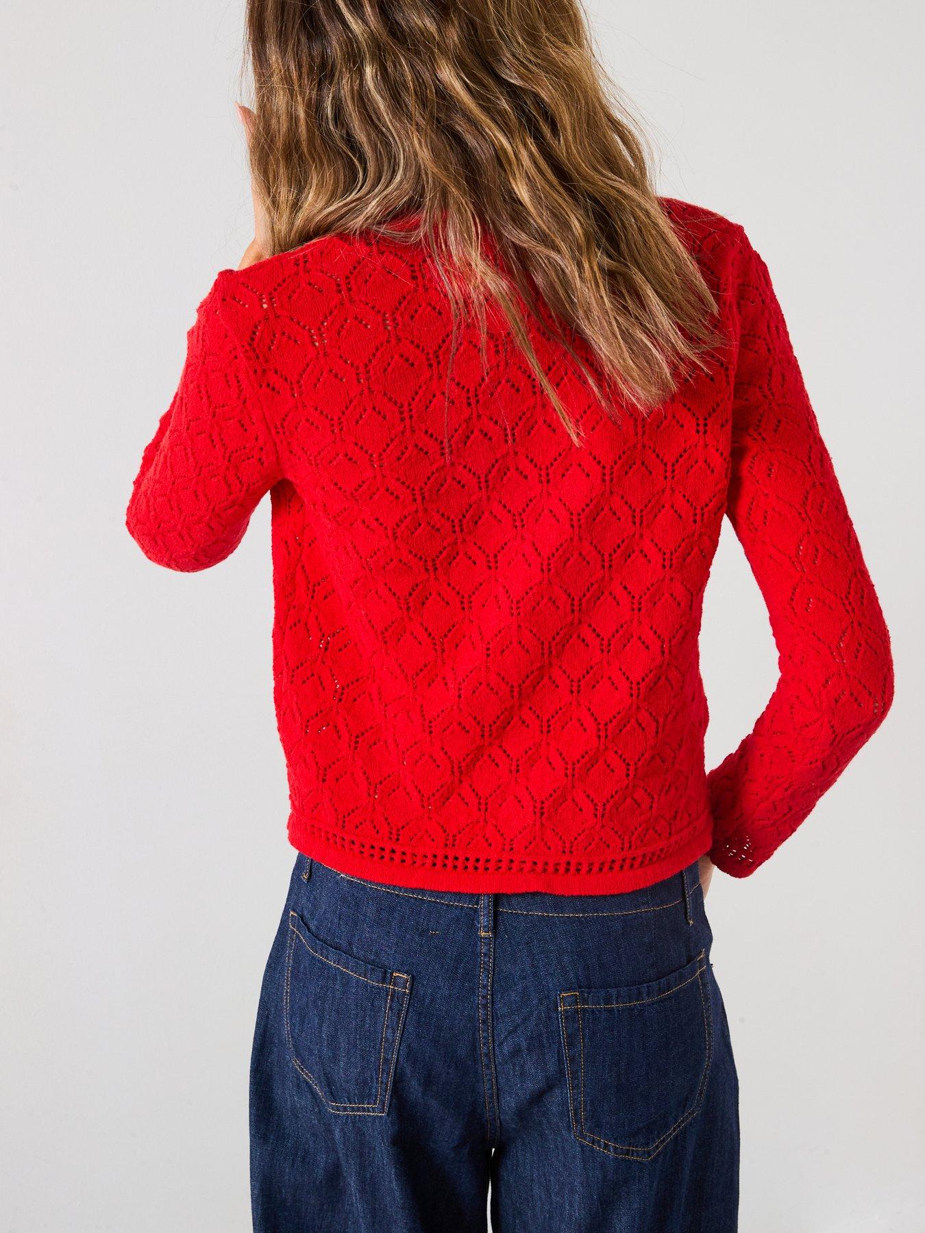 mango-pattern-knit-detailed-cardigan-redstillFront