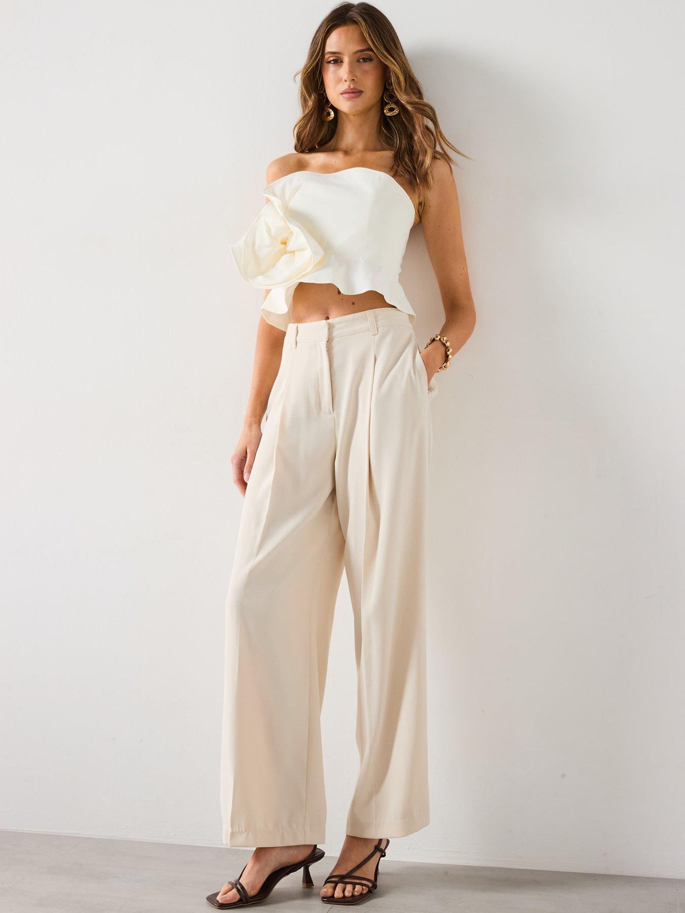 Image 3 of 6 of Mango Maxi Ruffle Top - Cream