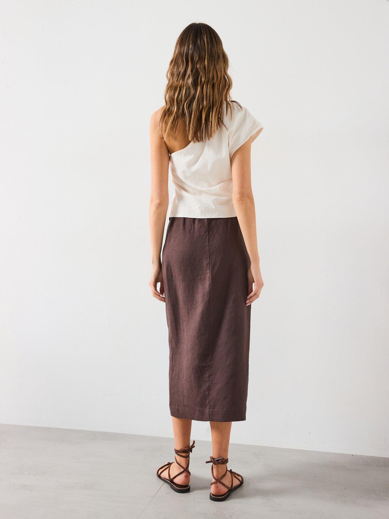 mango-asymmetrical-linen-top-creamstillFront