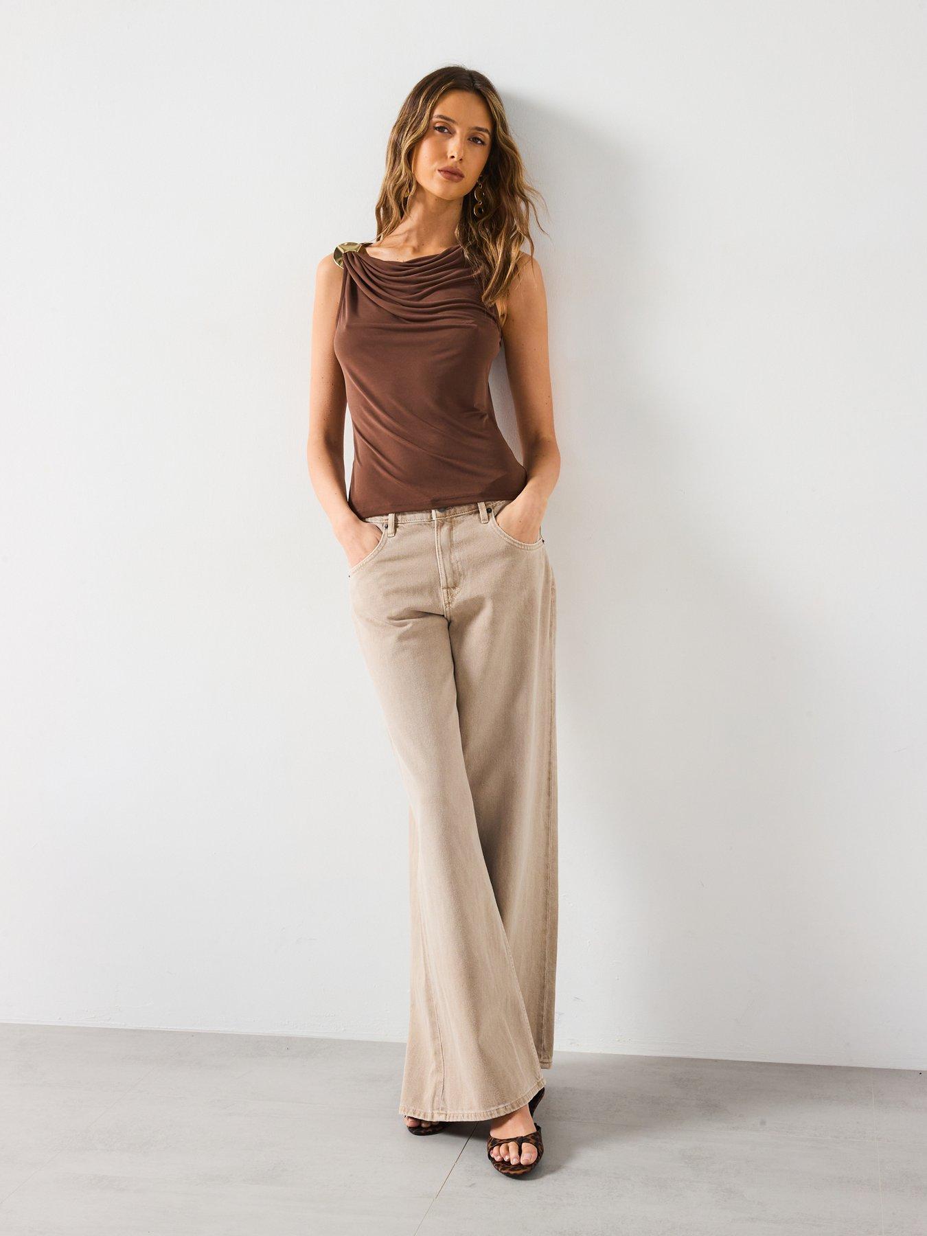 mango-fitted-top-with-metallic-detail-brownback
