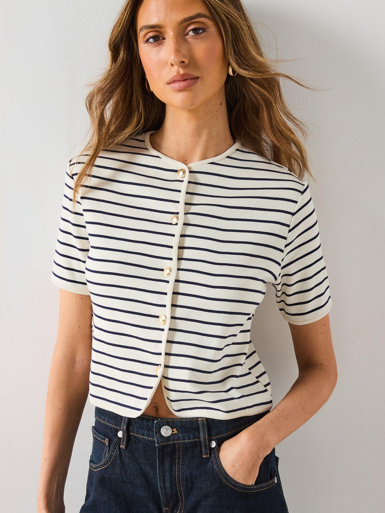 mango-short-sleeve-striped-cardigan-navydetail