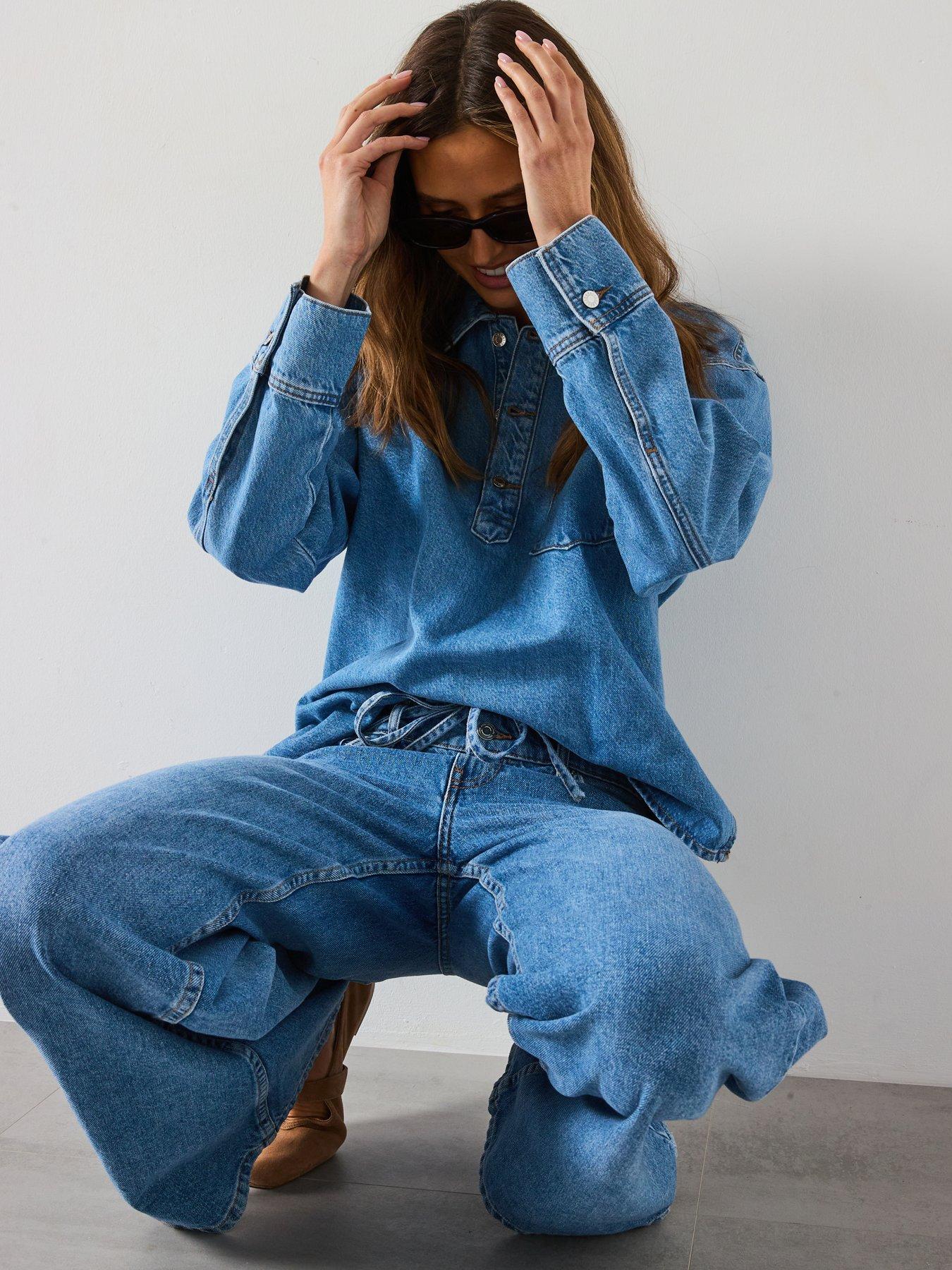 mango-low-rise-wideleg-jeans-with-belt-blueoutfit