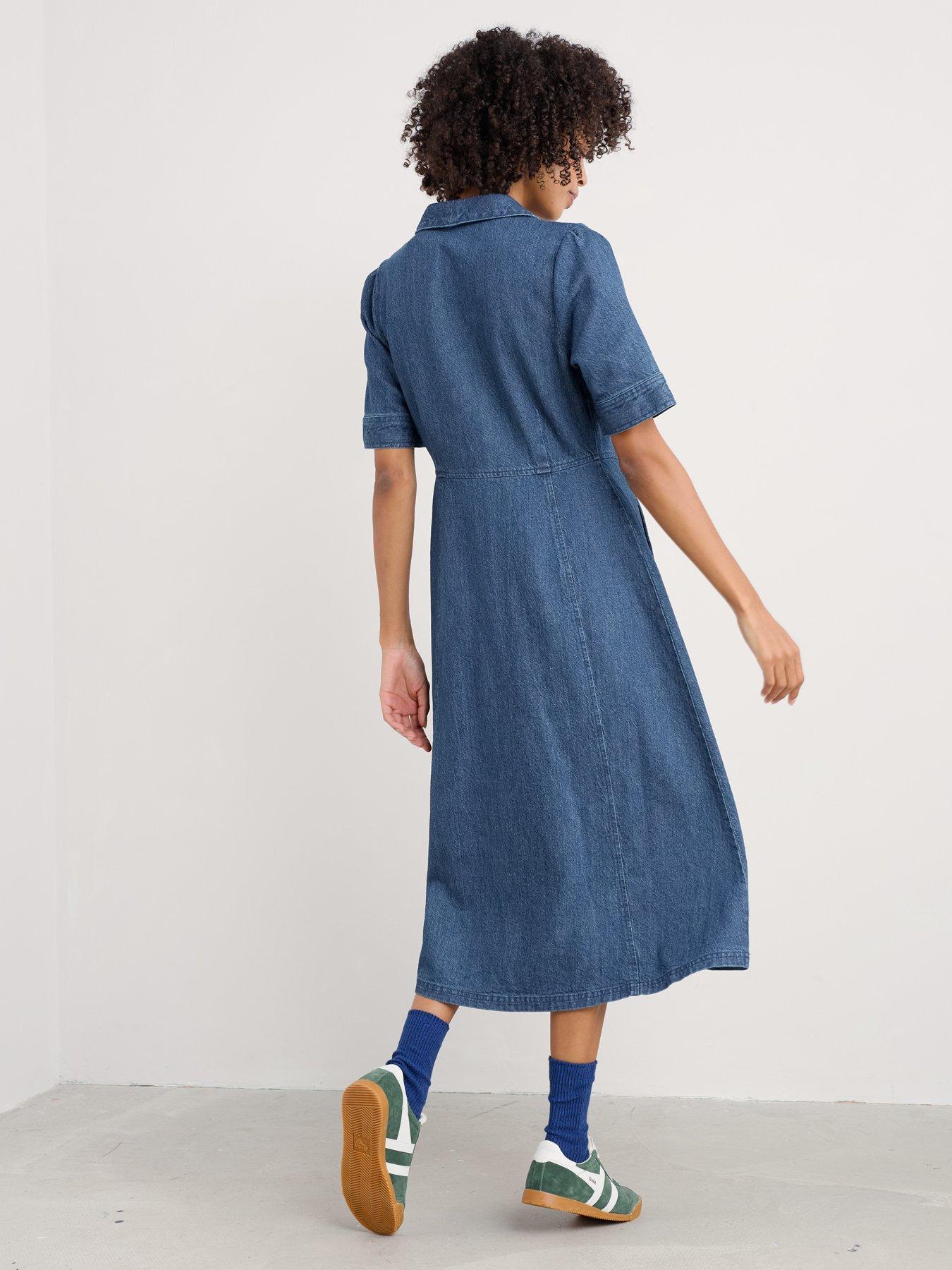 Seasalt Cornwall Fen Violet Denim Dress - Blue | Very Ireland