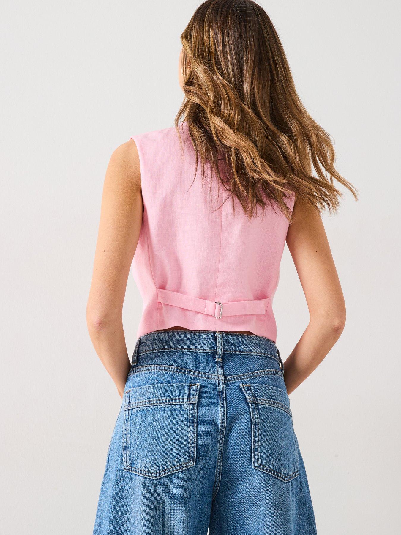 mango-linen-suit-waistcoat-pinkstillFront
