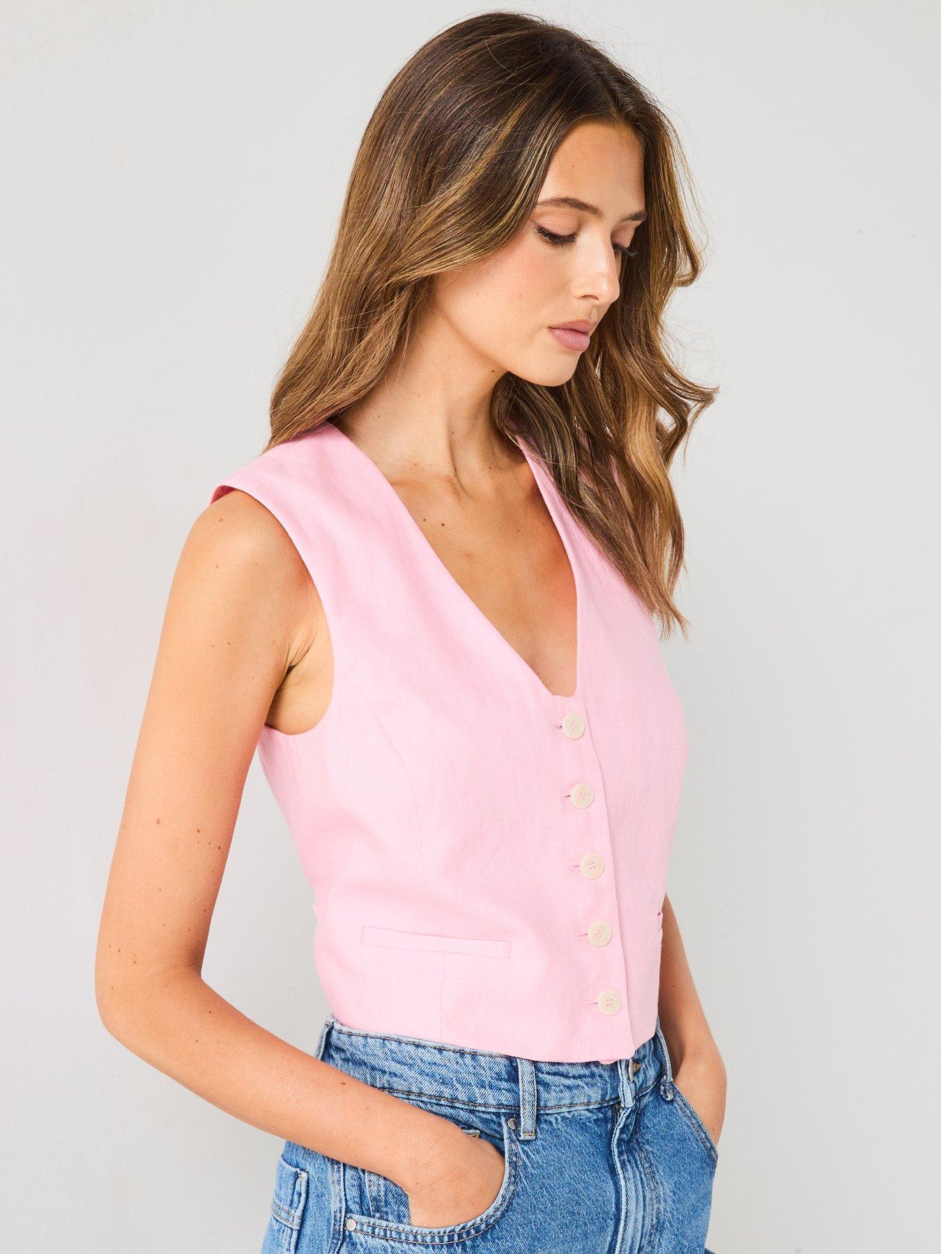 mango-linen-suit-waistcoat-pinkoutfit
