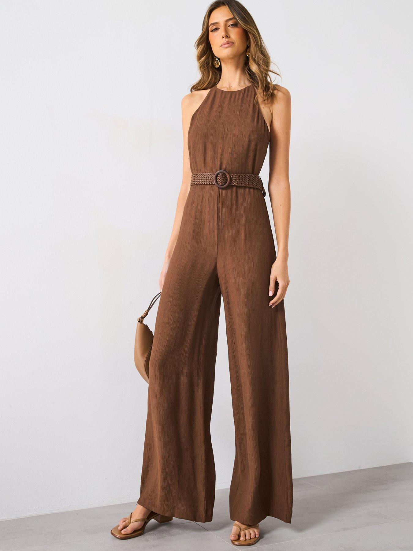 mango-halter-neck-jumpsuit-with-belt-brownback