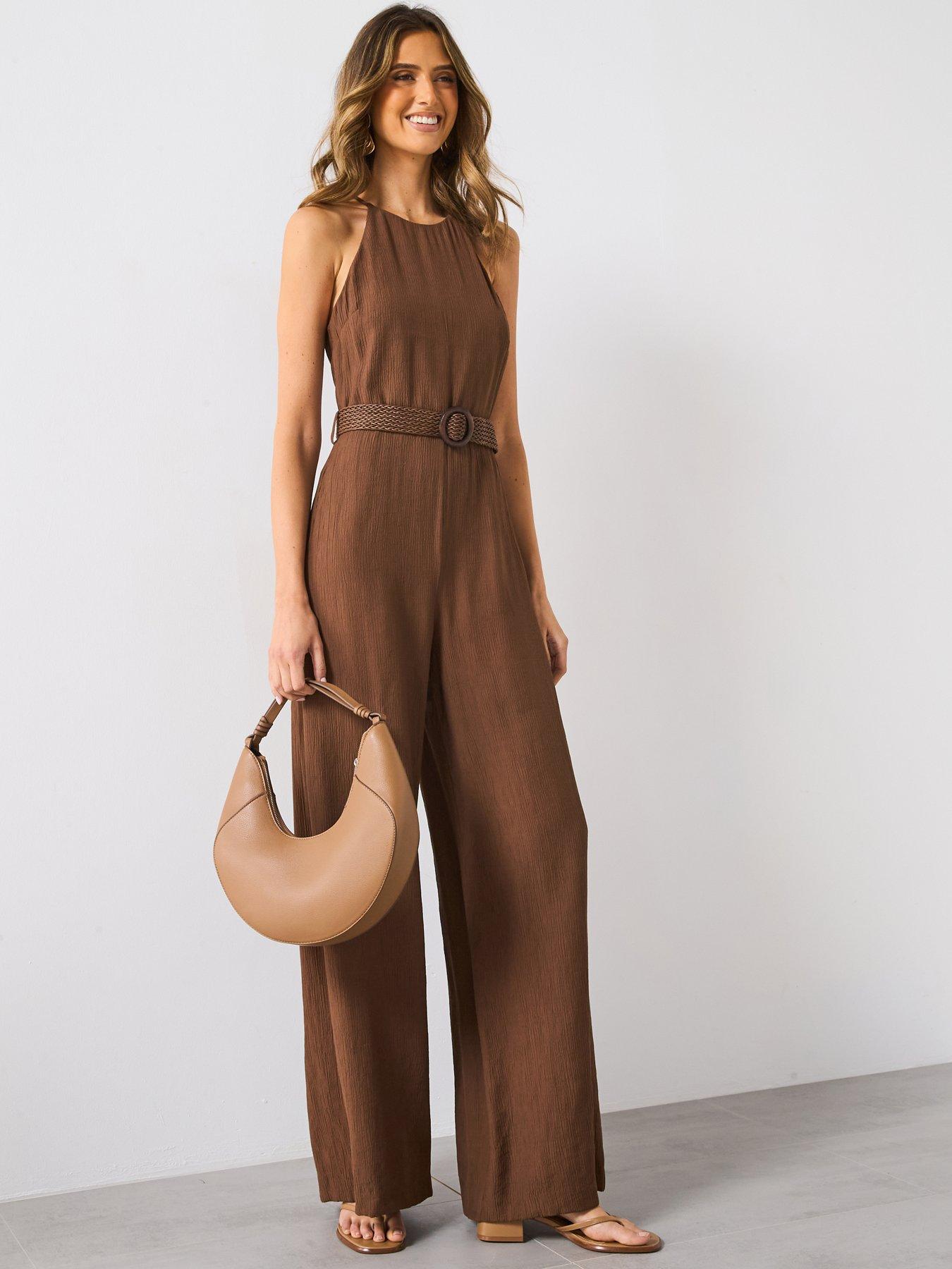 mango-halter-neck-jumpsuit-with-belt-brownoutfit