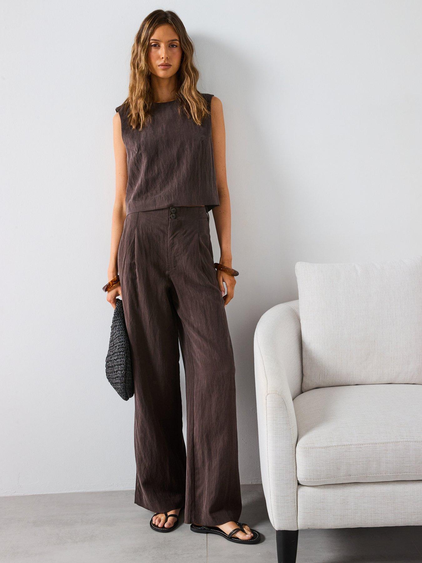 mango-lyocell-top-with-buttons-on-the-back-brownback