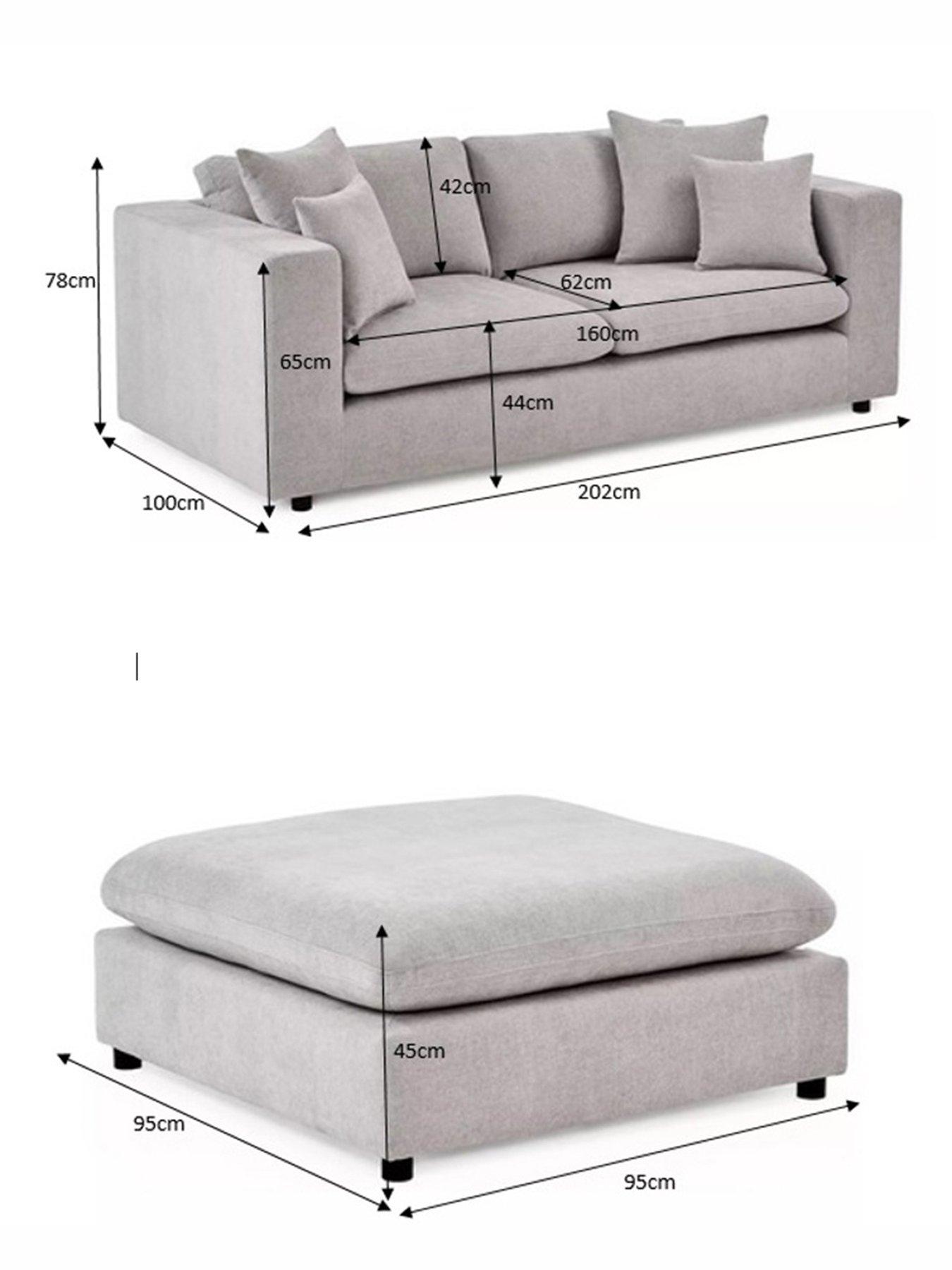 Image 7 of 7 of The Very Collection Missouri 3 Seater Fabric Sofa + Footstool Set (Buy &amp; SAVE!) - FSC&reg; Certified