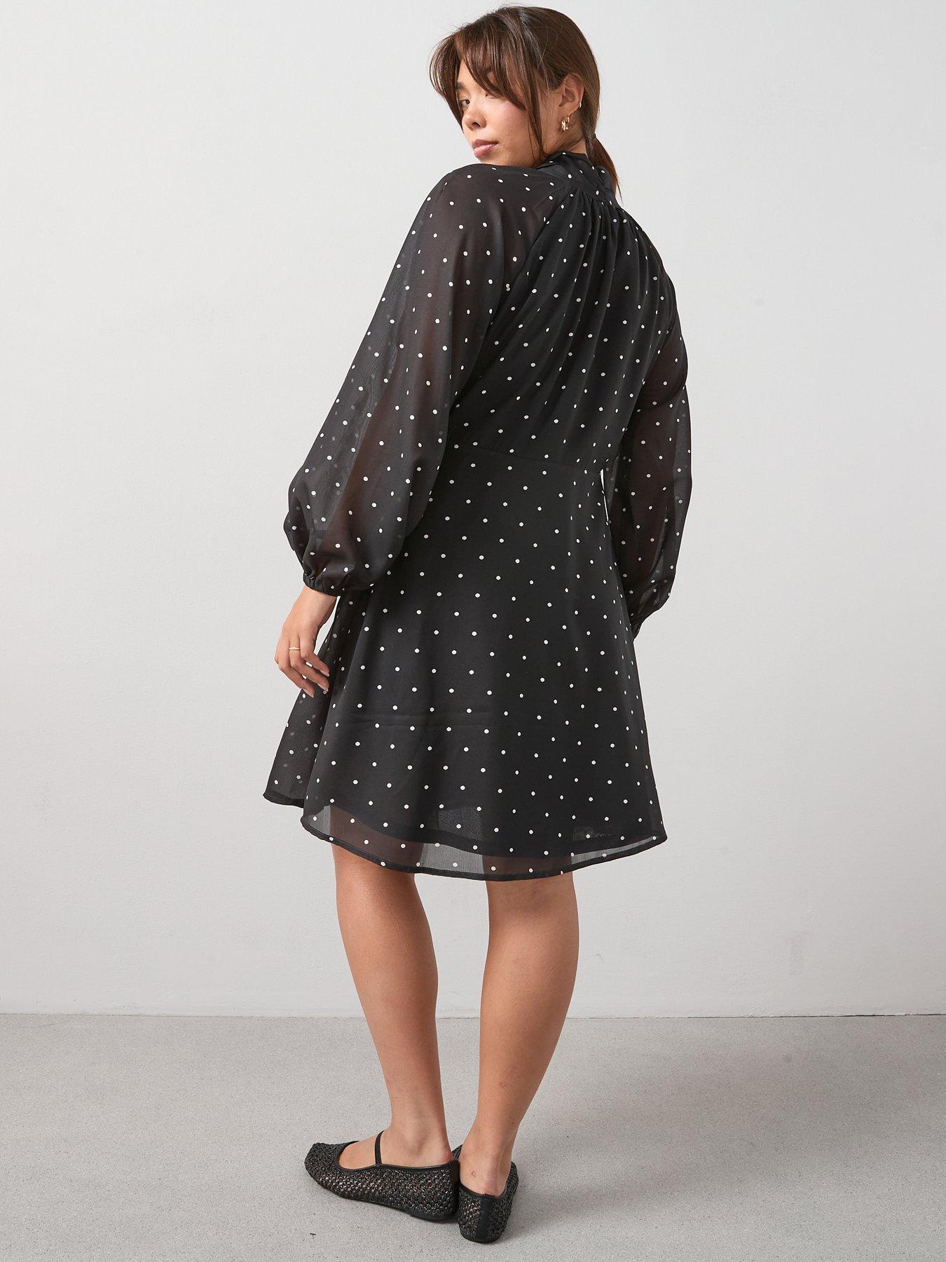 the-very-collection-curve-tie-neck-mini-dress-printstillFront