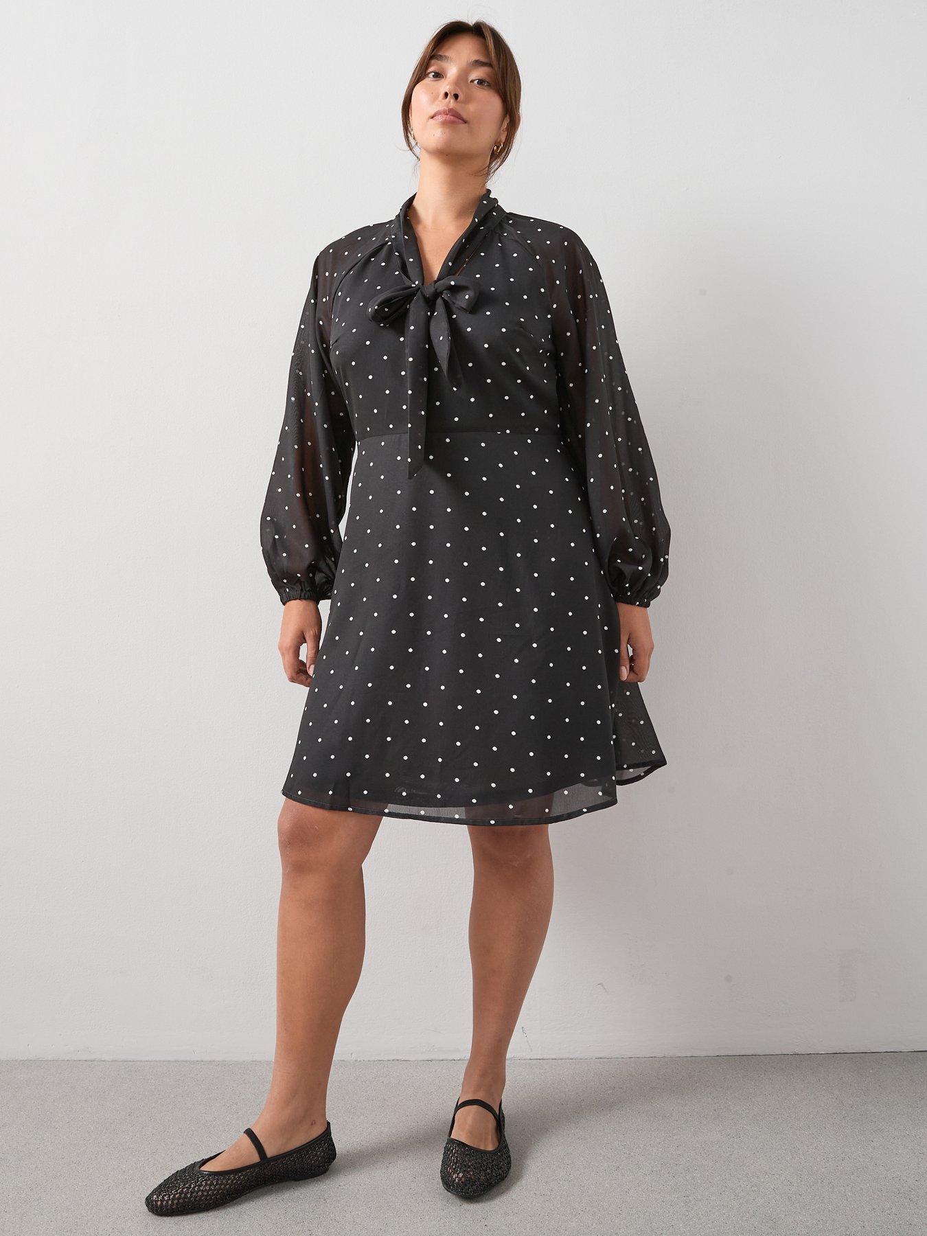 the-very-collection-curve-tie-neck-mini-dress-printback