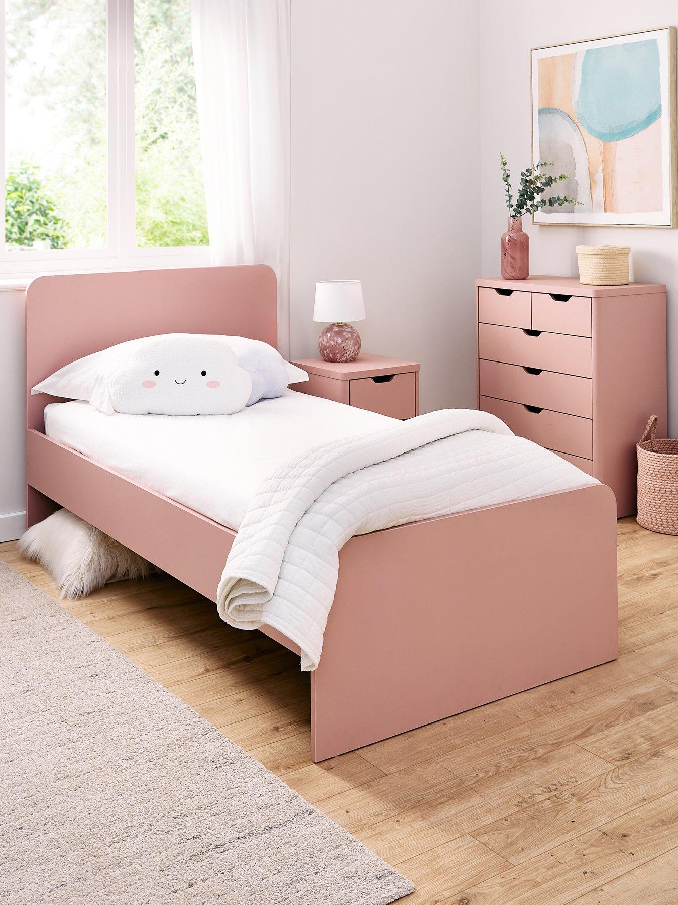 Very Home Aspen Children's Single Bed with Mattress Options (Buy  &  SAVE!) - Pink