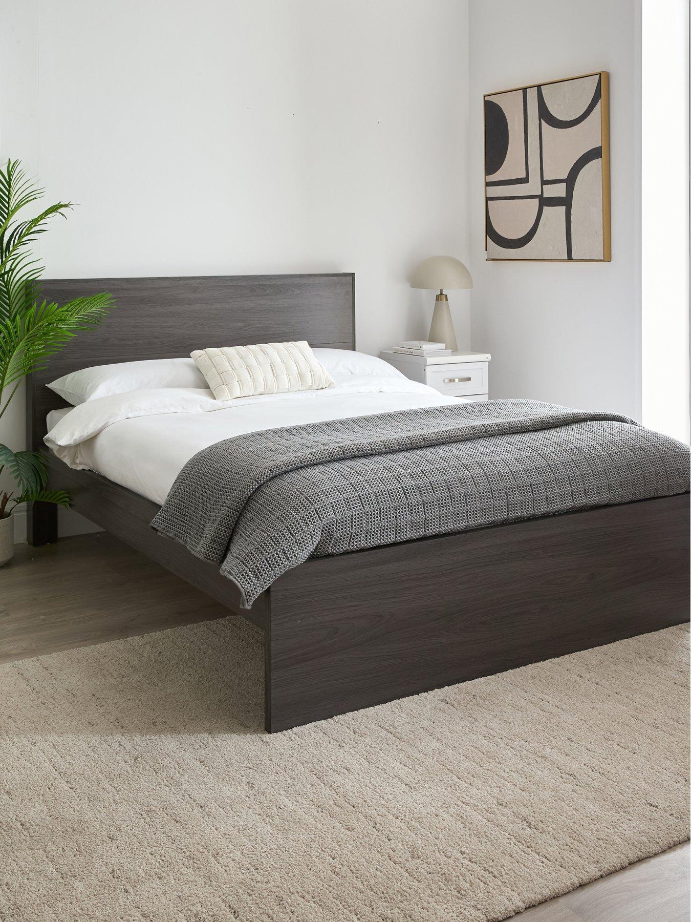 very-home-camberleynbspbed-frame-with-mattress-options-buy-amp-save-dark-oak