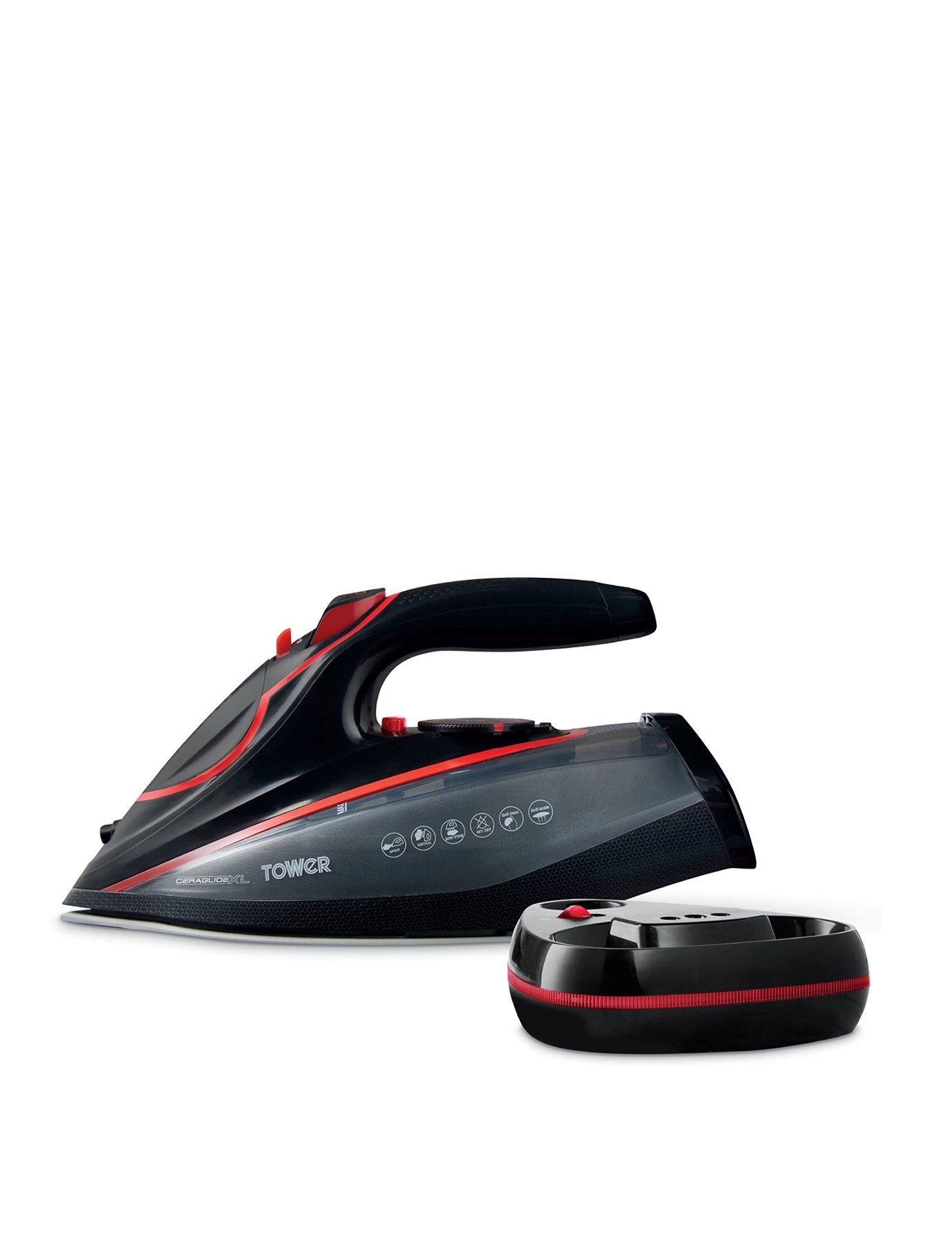 Image 1 of 7 of Tower T22035RED Cord/Cordless Steam Iron - Red & Black