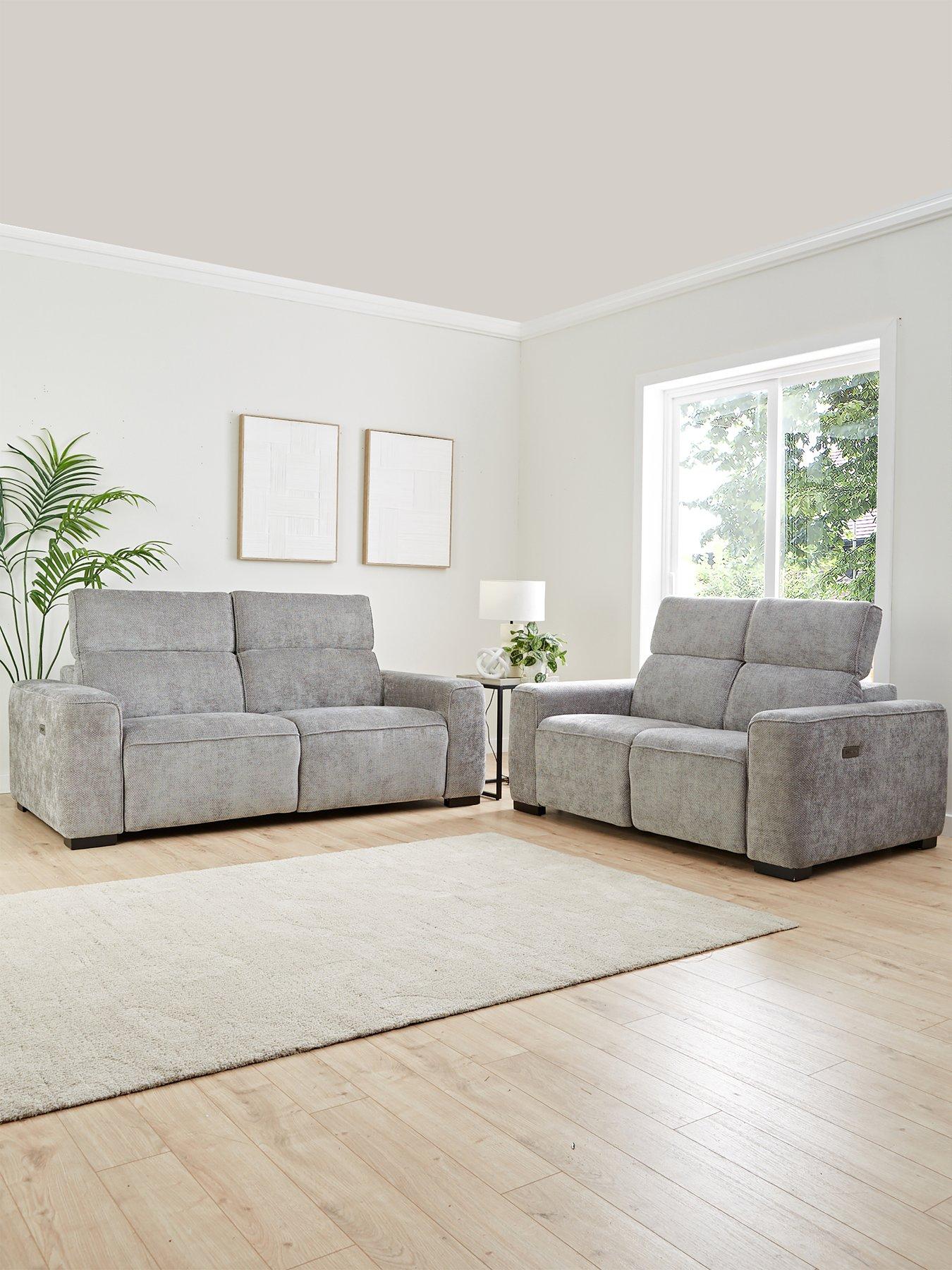 Image 1 of 7 of Very Home Venosa 3 + 2 Power Recliner Fabric Sofas