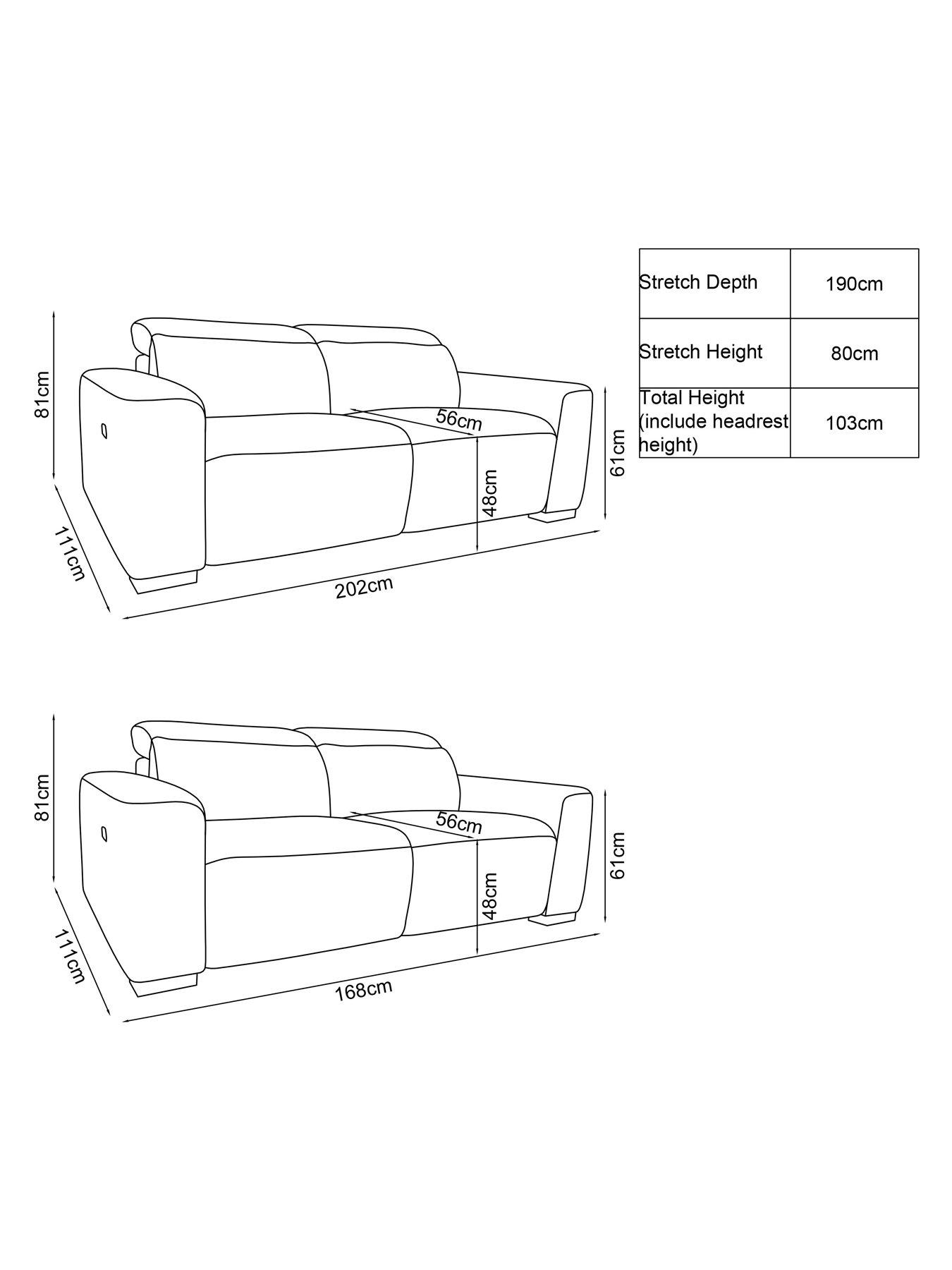 Image 7 of 7 of Very Home Venosa 3 + 2 Power Recliner Fabric Sofas