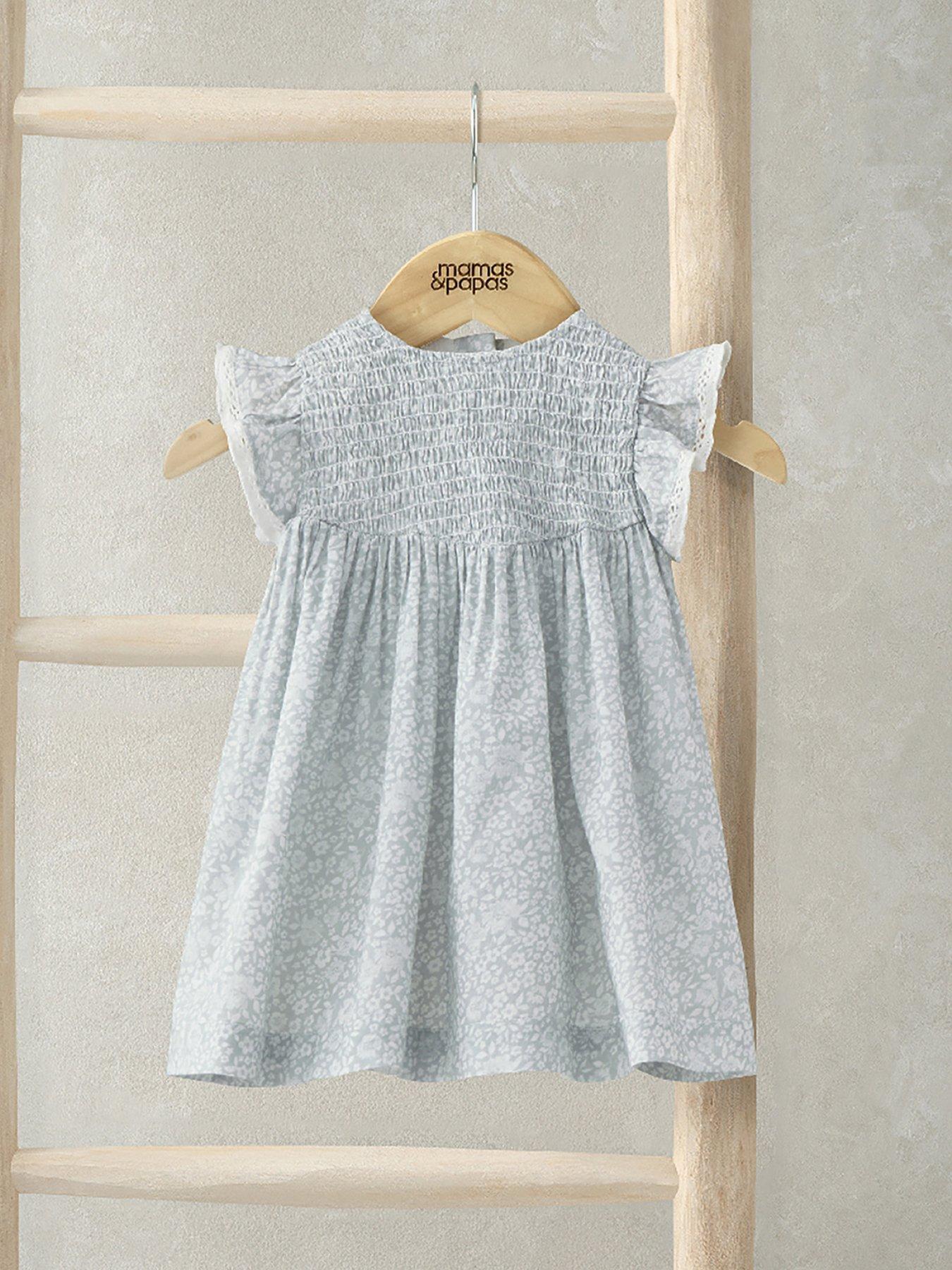 undefined Baby Girls Printed Frill Sleeve Dress - Green