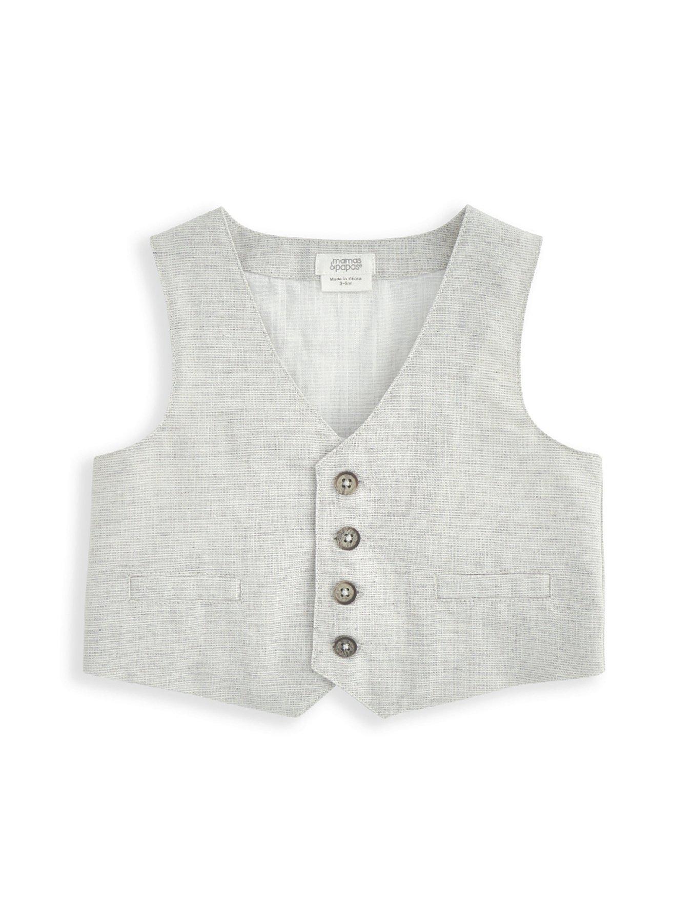 Image 5 of 6 of Mamas & Papas Baby Boys 4 Piece Neutral Suit With Bow Tie - Beige