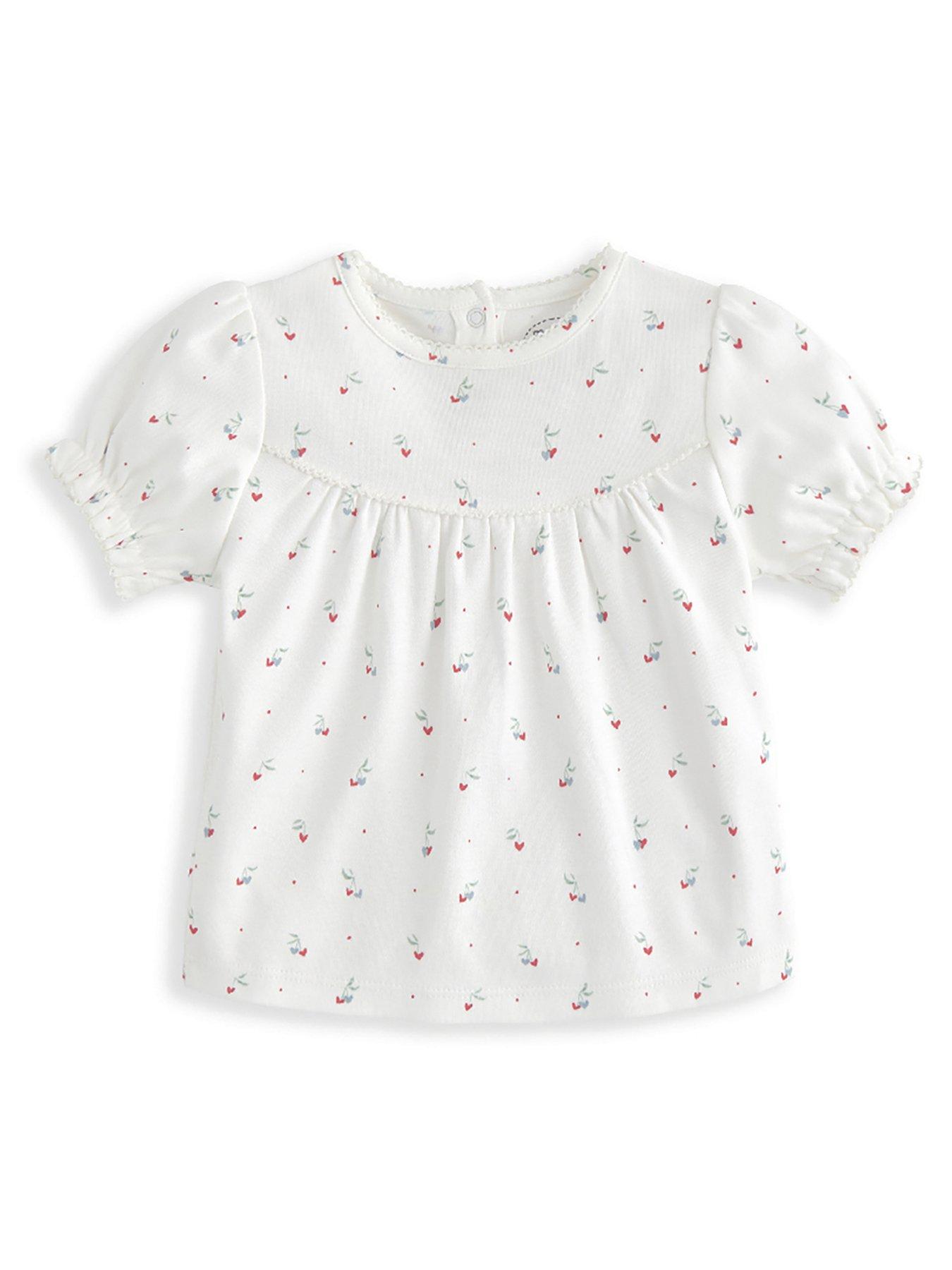 Image 3 of 4 of Mamas & Papas Baby Girls Cherry Print Pyjamas - White