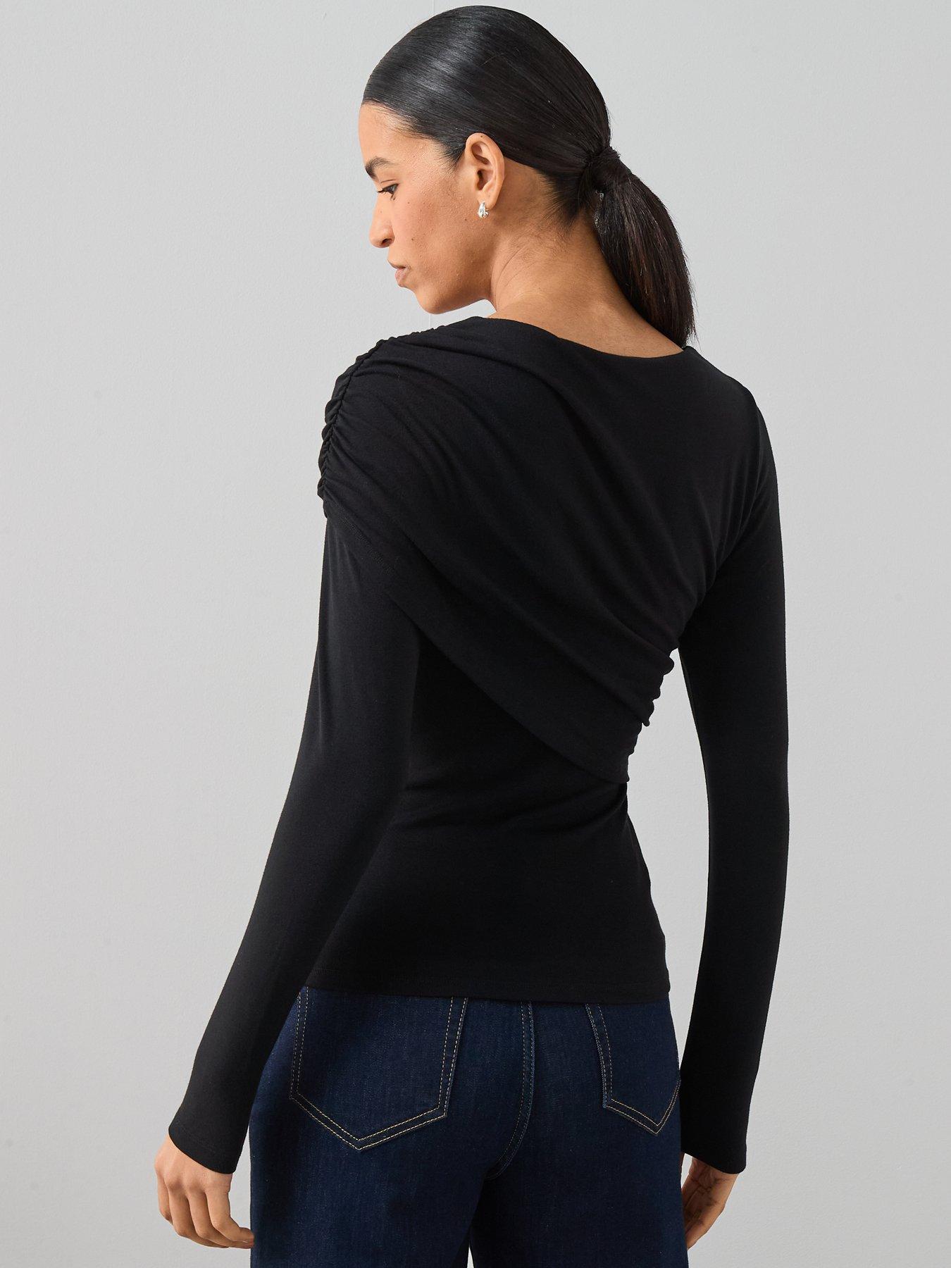 the-very-collection-double-layer-jersey-top-blackstillFront
