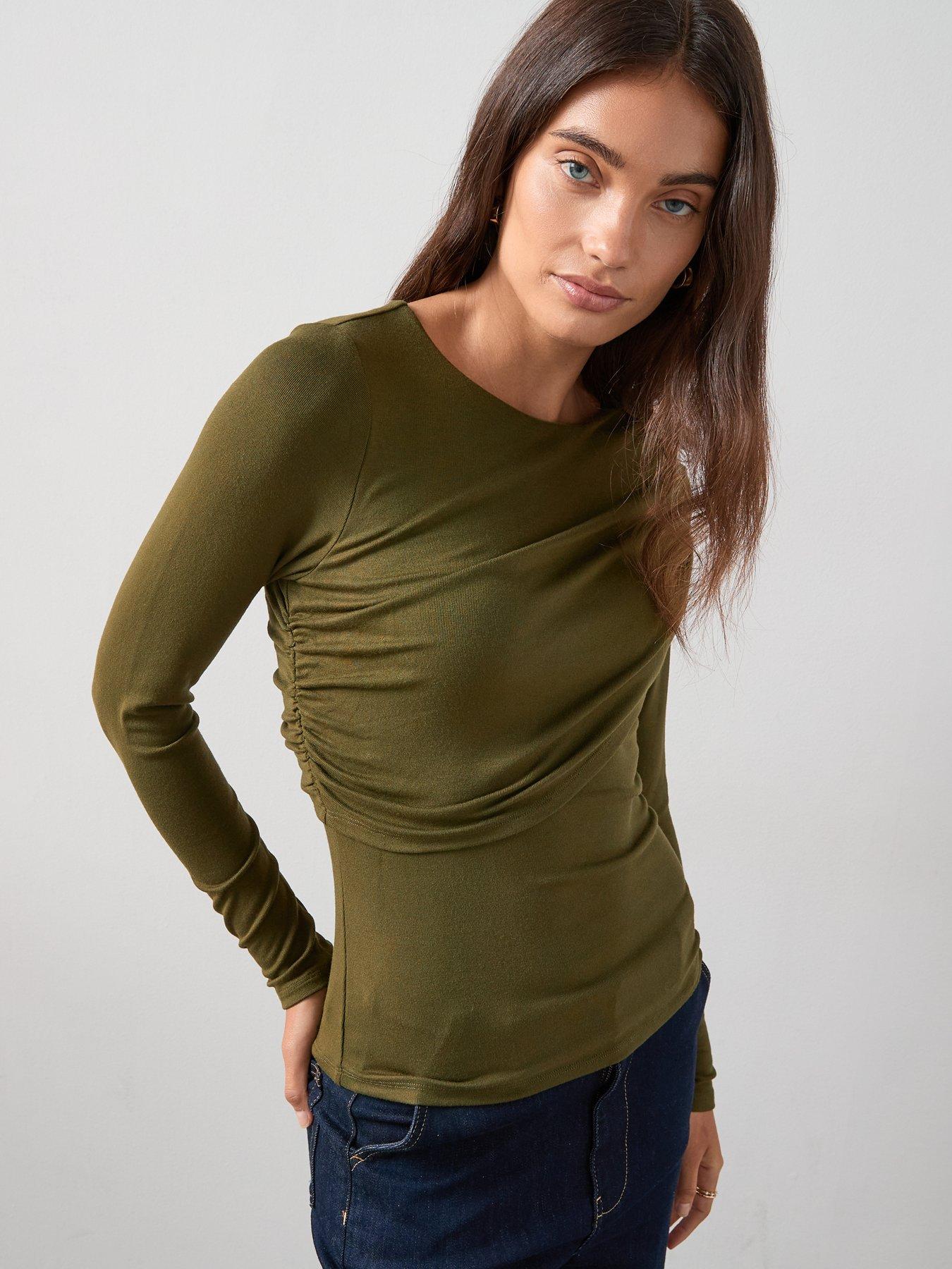 The Very Collection Double Layer Jersey Top - Green