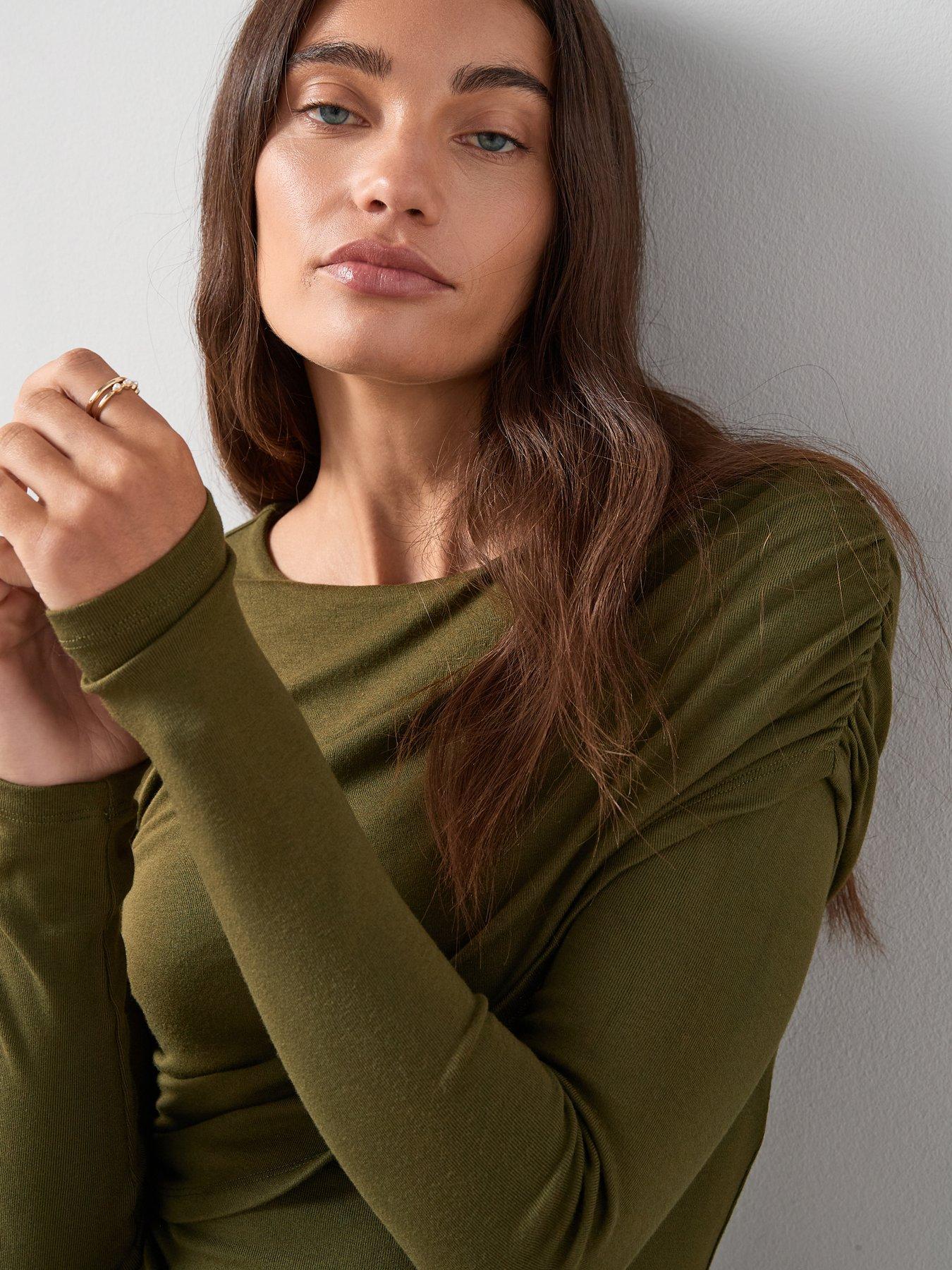 the-very-collection-double-layer-jersey-top-greenoutfit