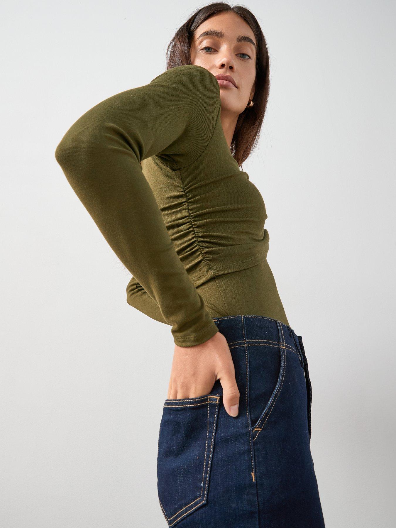 the-very-collection-double-layer-jersey-top-greendetail