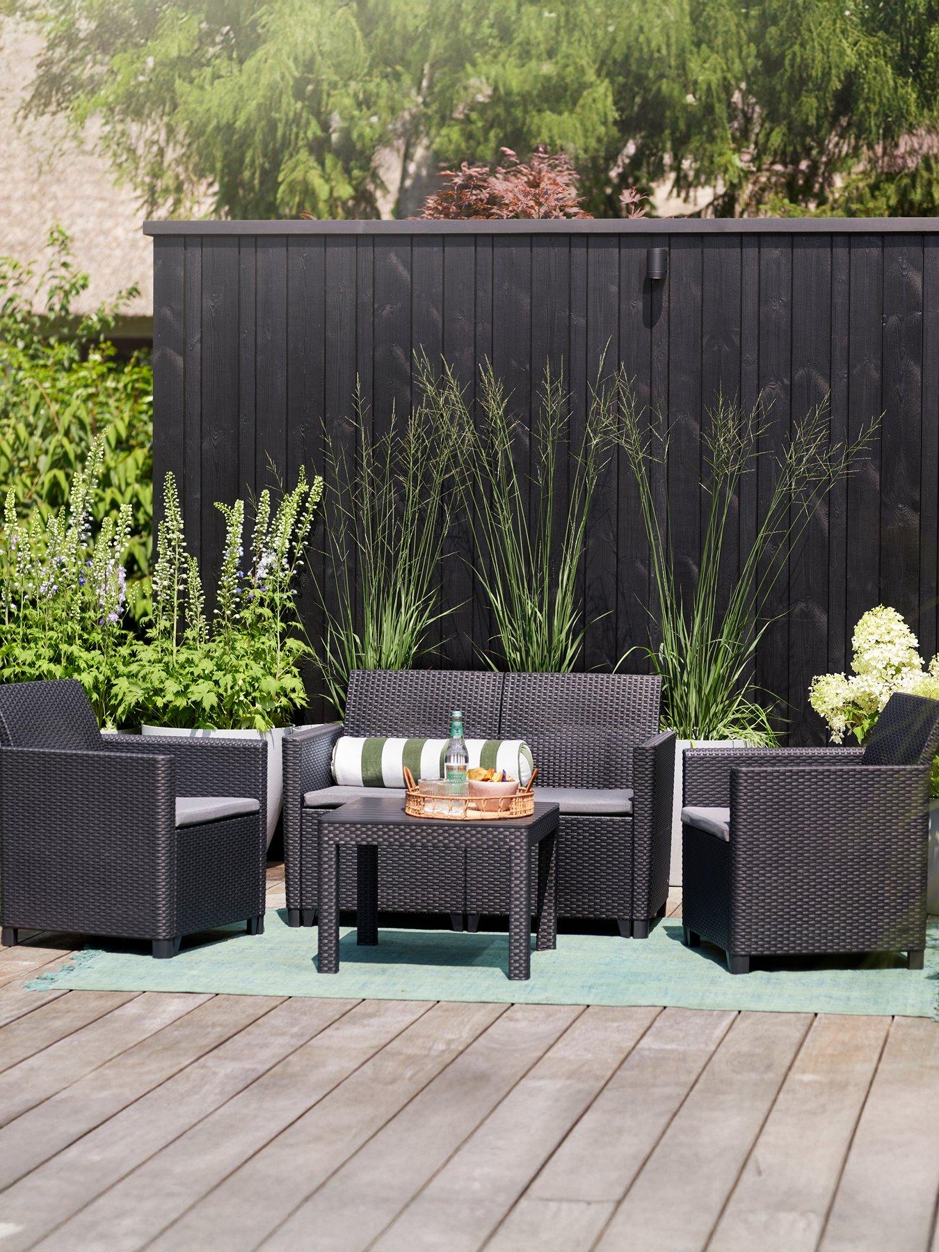 Image 1 of 7 of Keter Marie Garden 4-Piece Set With Coffee Table