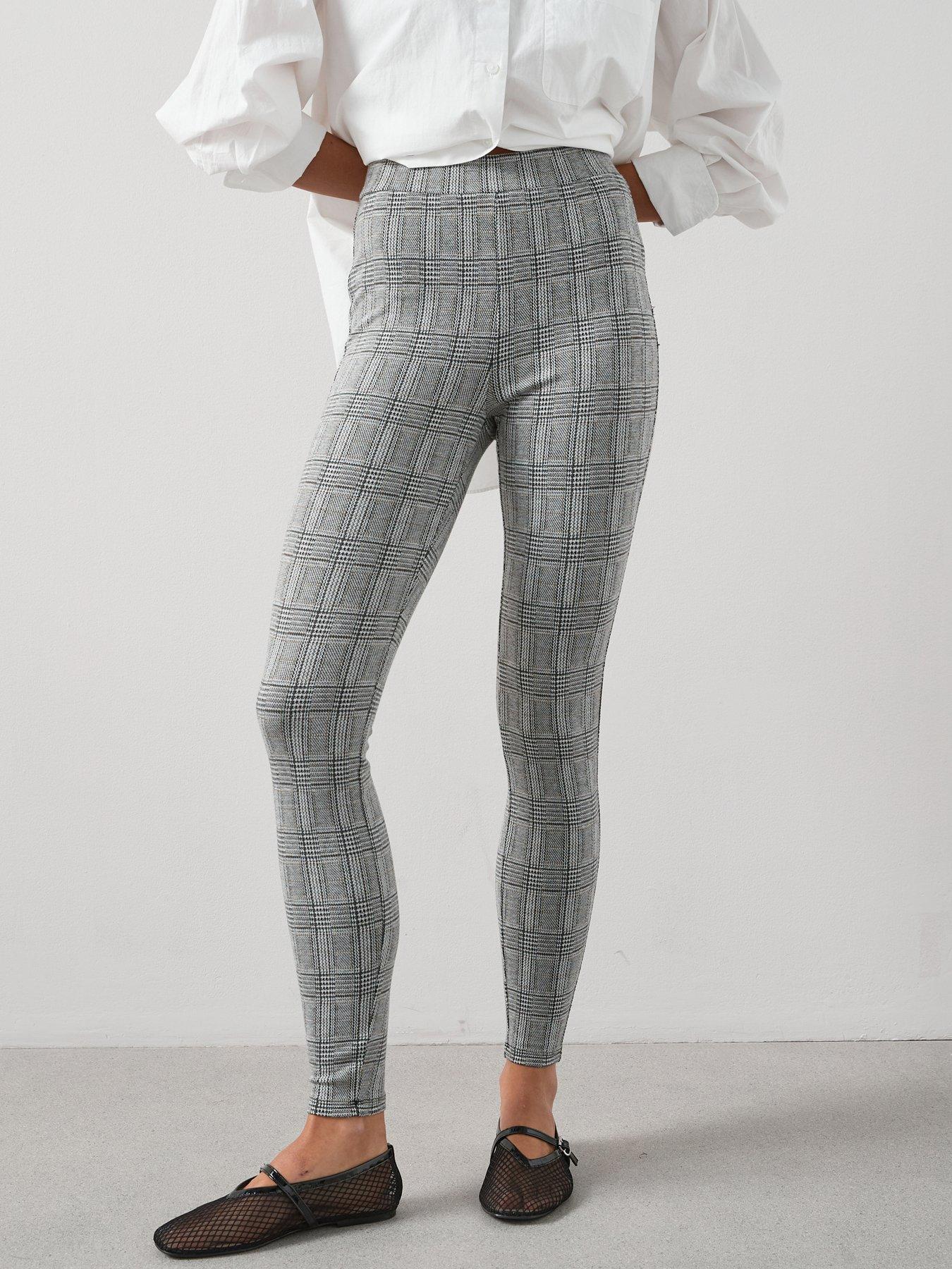 The Very Collection Check Stretch Leggings - Mono