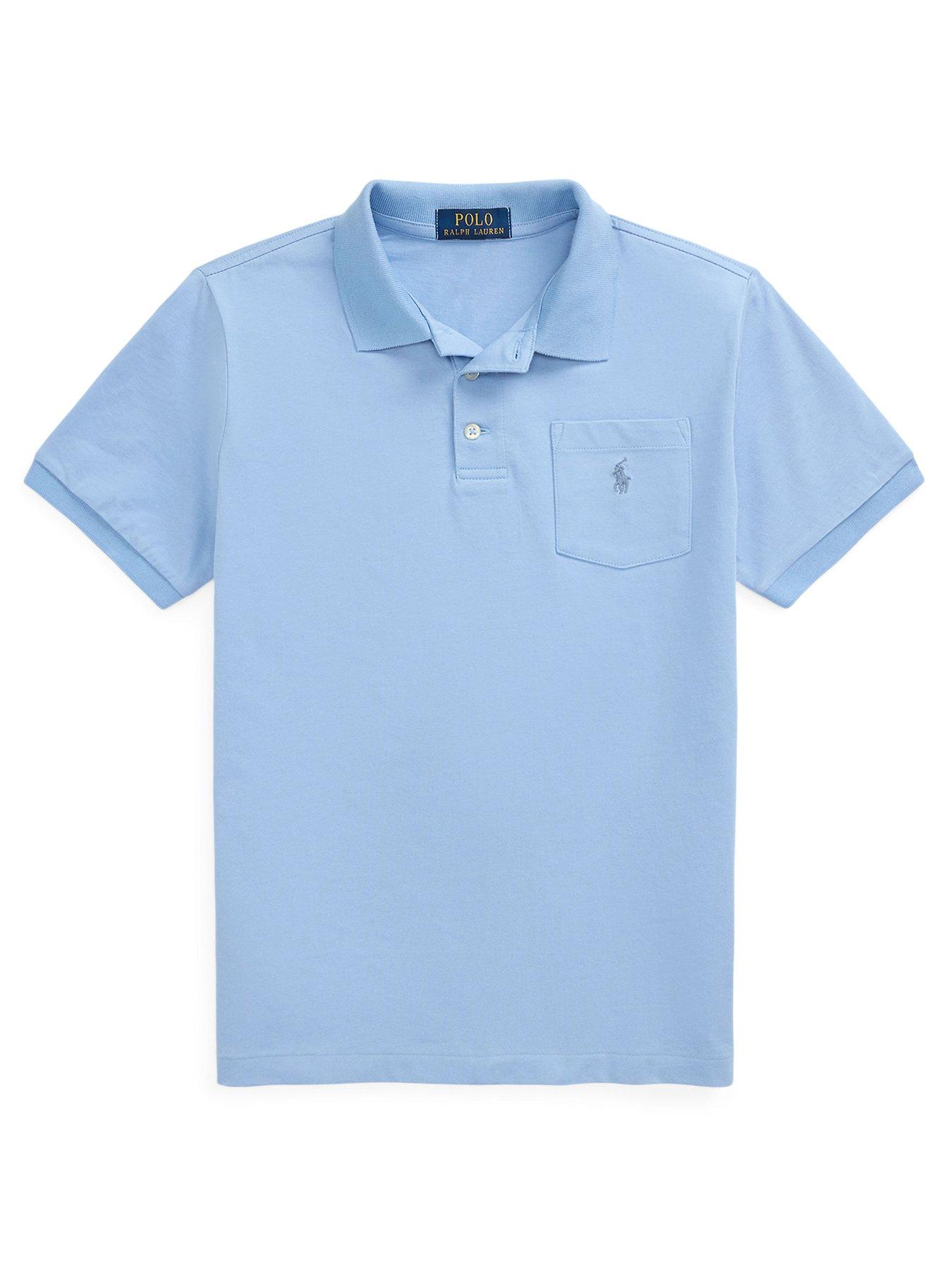 Polo Ralph Lauren Boys Short Sleeve Pocket Shirt - Light Blue