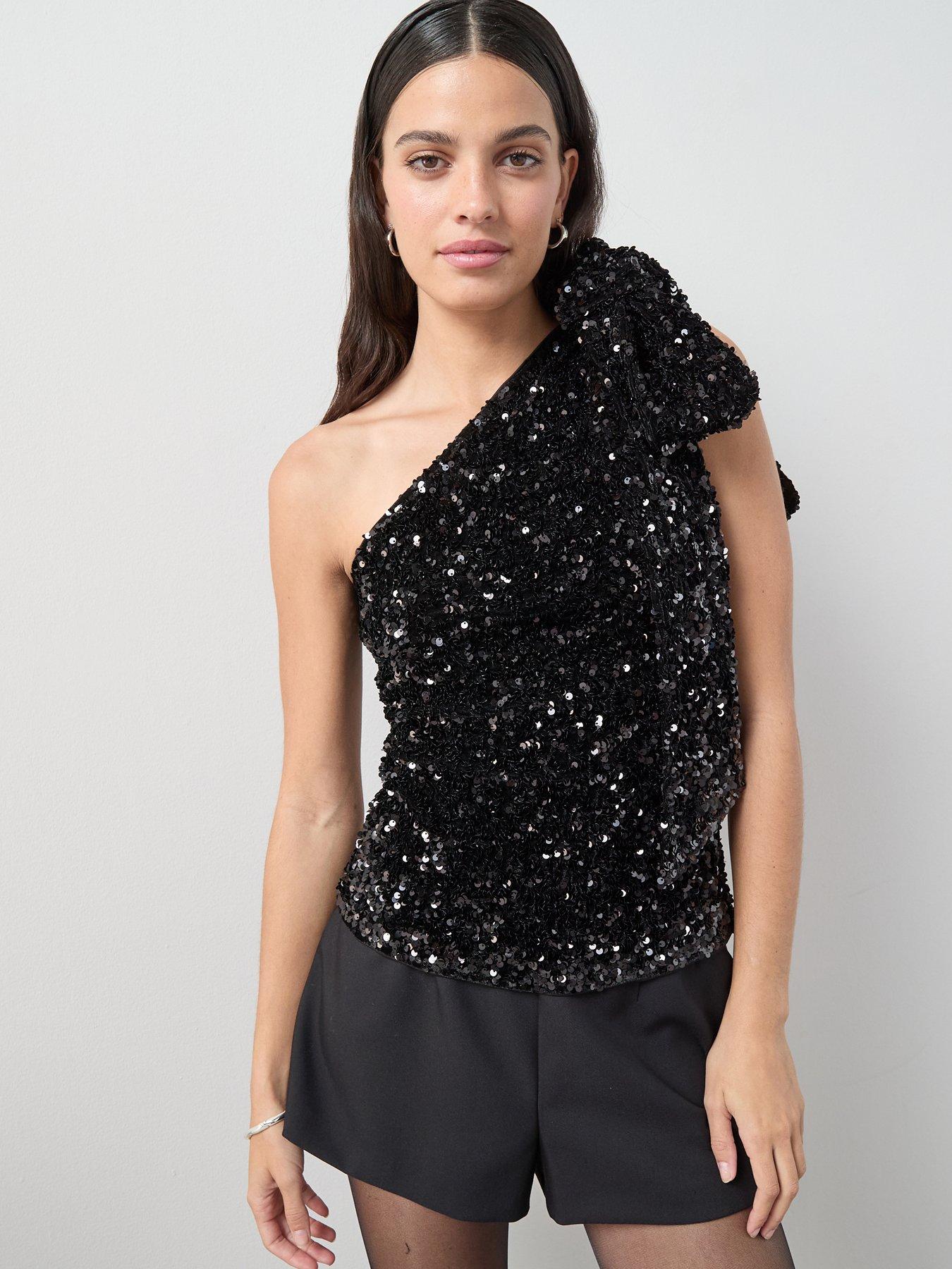 the-very-collection-sequin-bow-top-black