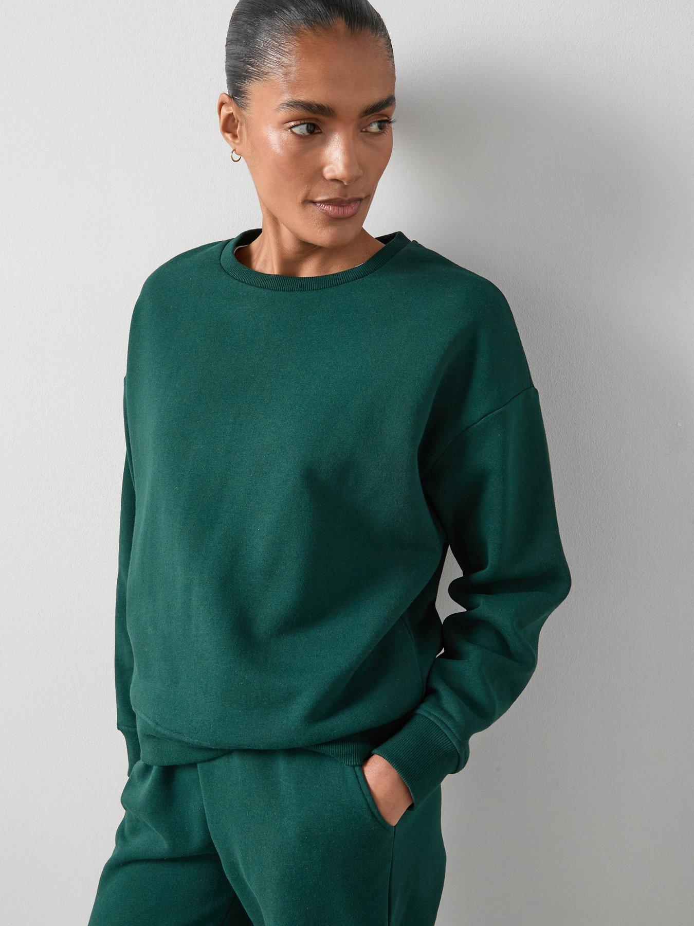the-very-collection-crew-neck-oversized-essential-sweatshirt--green