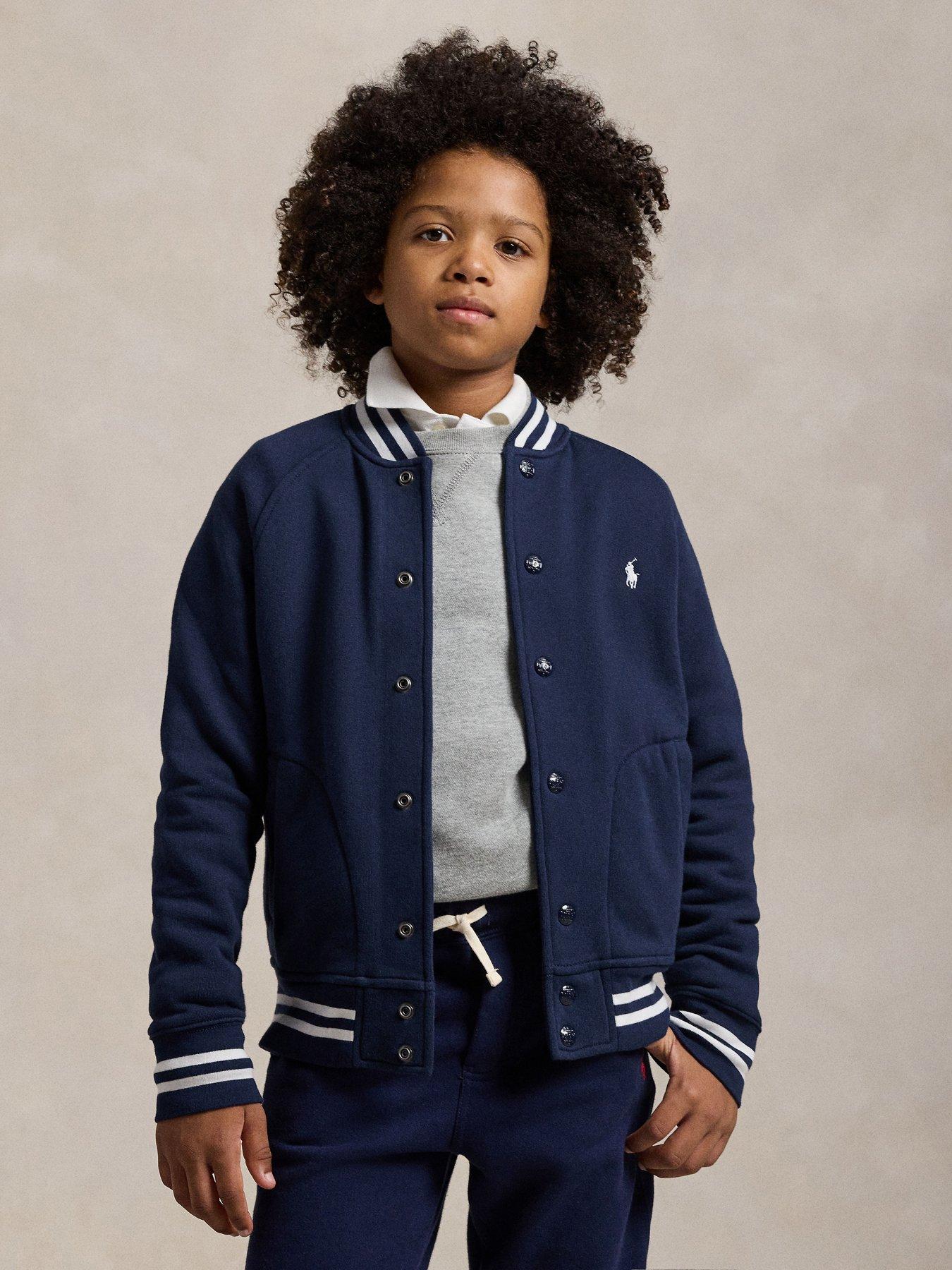 Image 1 of 5 of Polo Ralph Lauren Boys Bomber Jacket - Navy