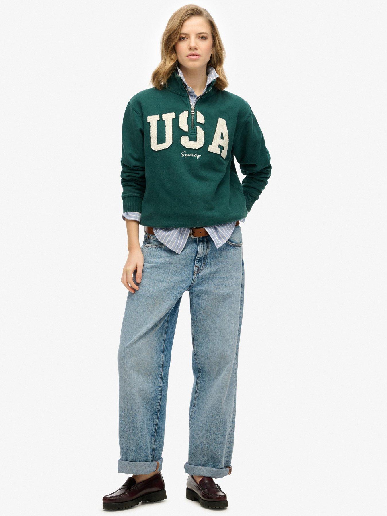 superdry-athletic-essentials-applique-half-zip-sweatshirt-greenback