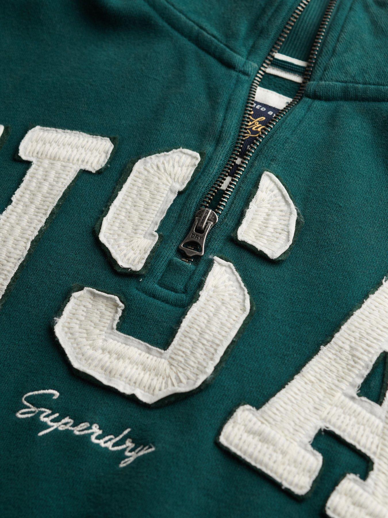 superdry-athletic-essentials-applique-half-zip-sweatshirt-greendetail