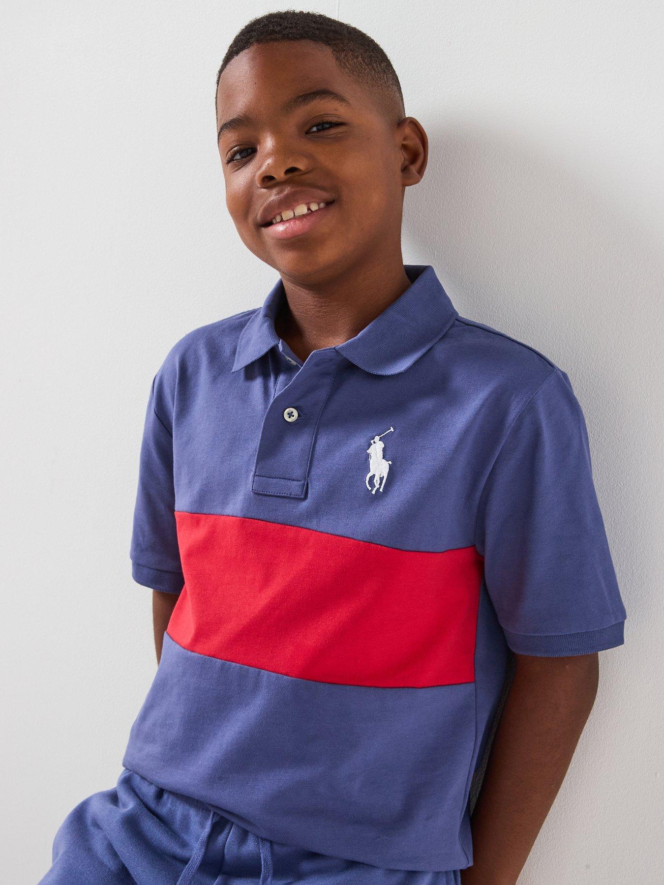 Polo Ralph Lauren Boys Colour Block Shirt - Navy